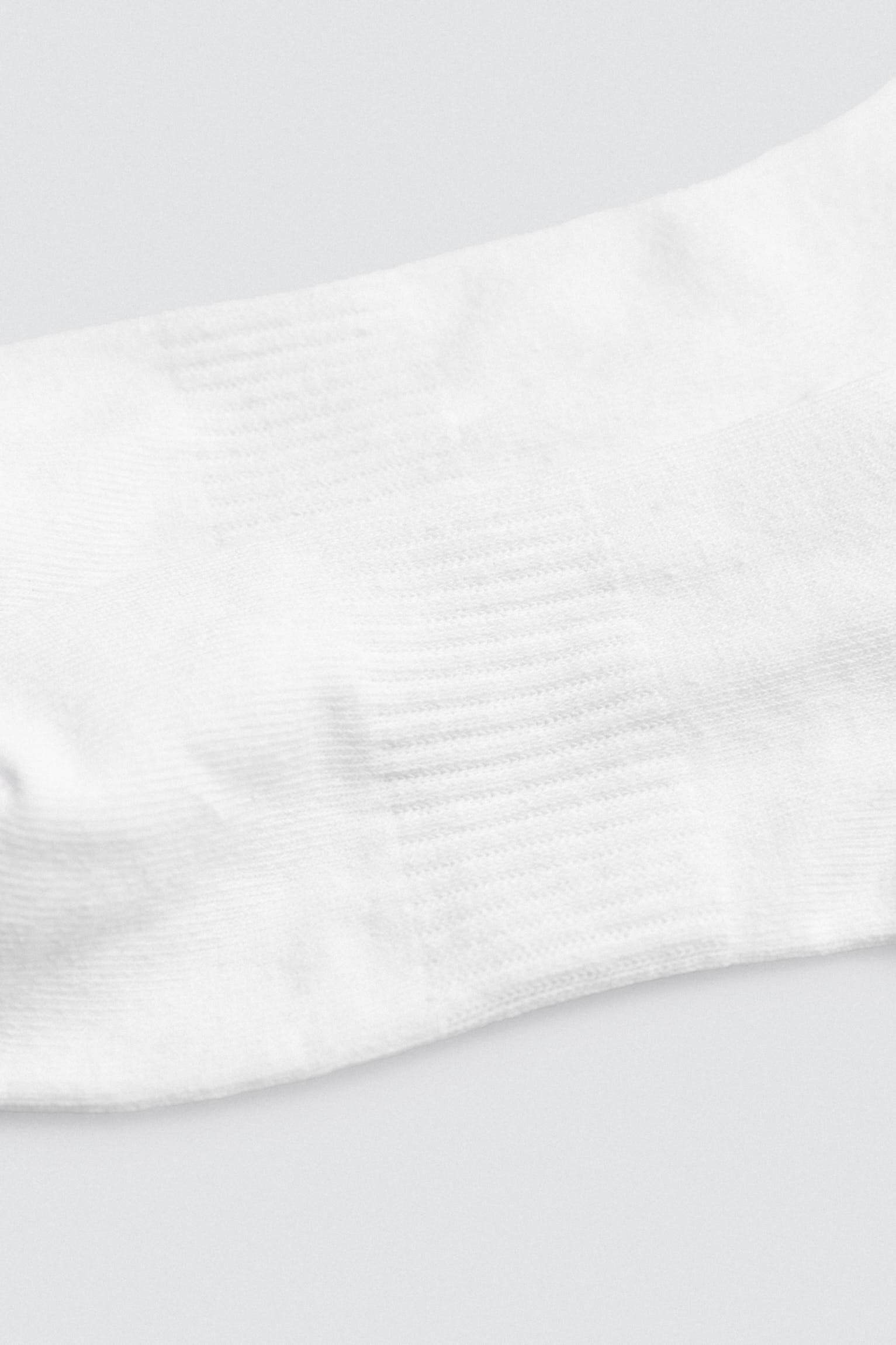 Lot de 3 chaussettes de sport à revers rayé blanc