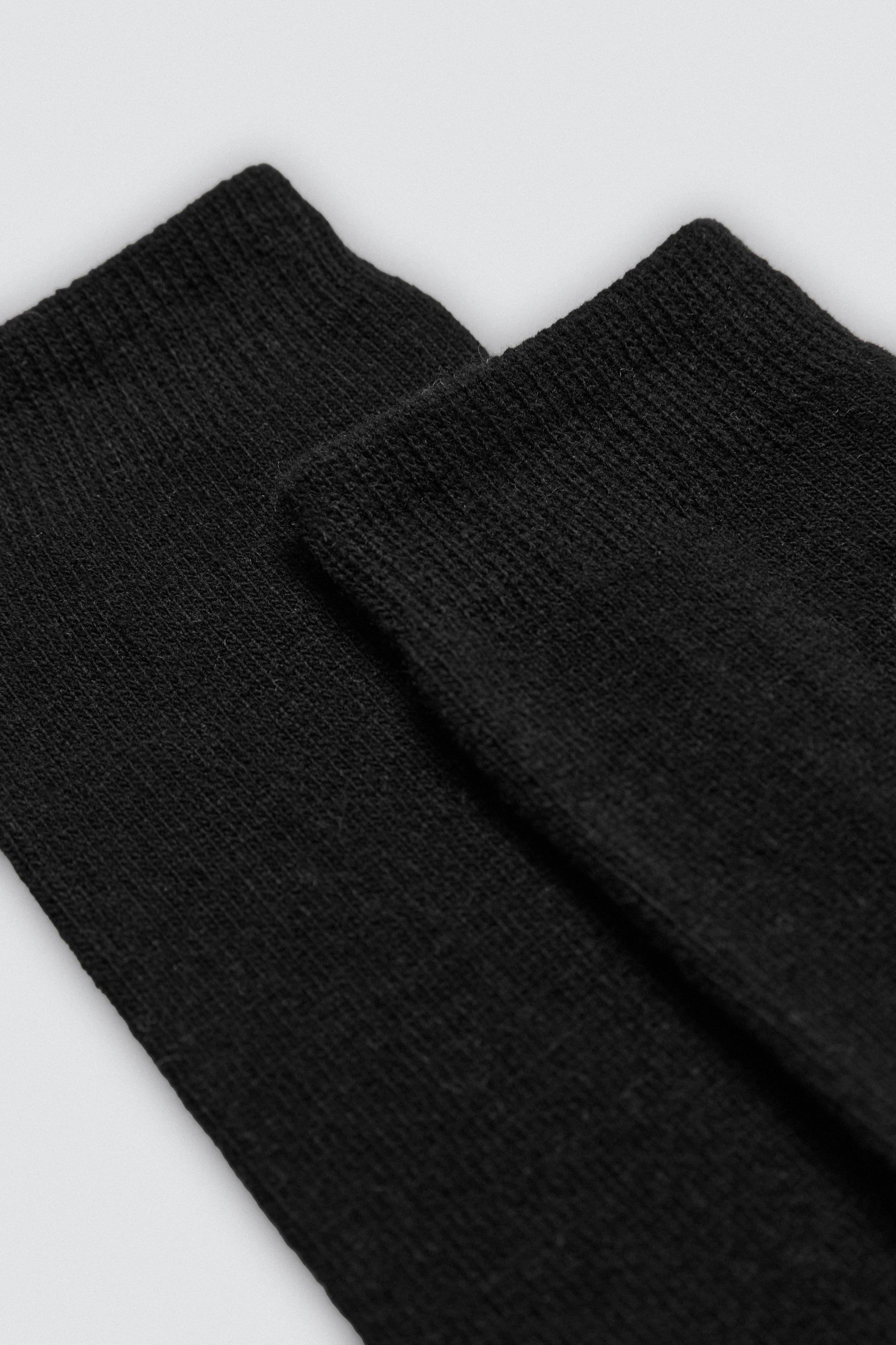 Lot de 3 chaussettes basiques en laine noire