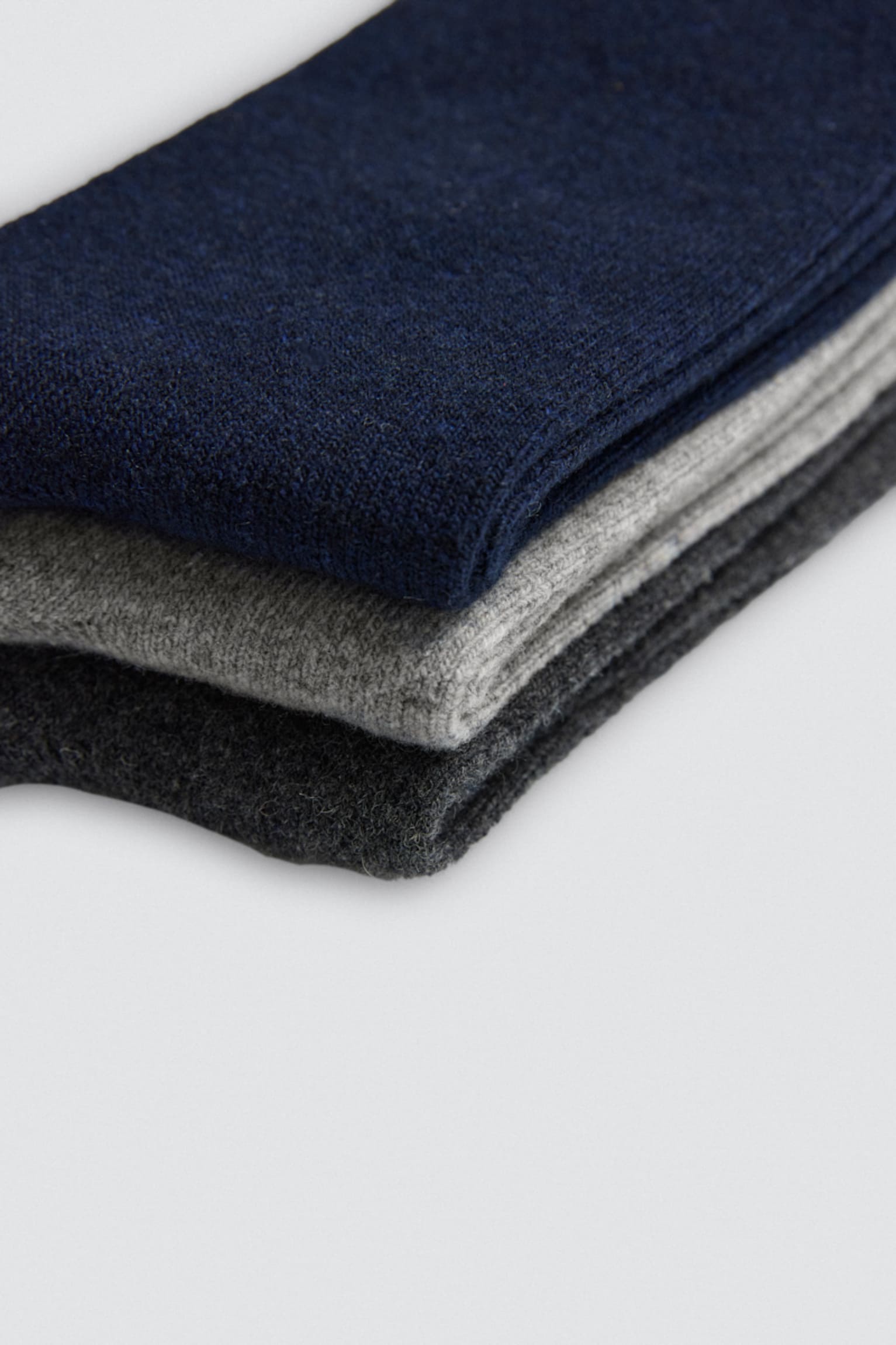 Lot de 3 chaussettes basiques en laine aux couleurs neutres