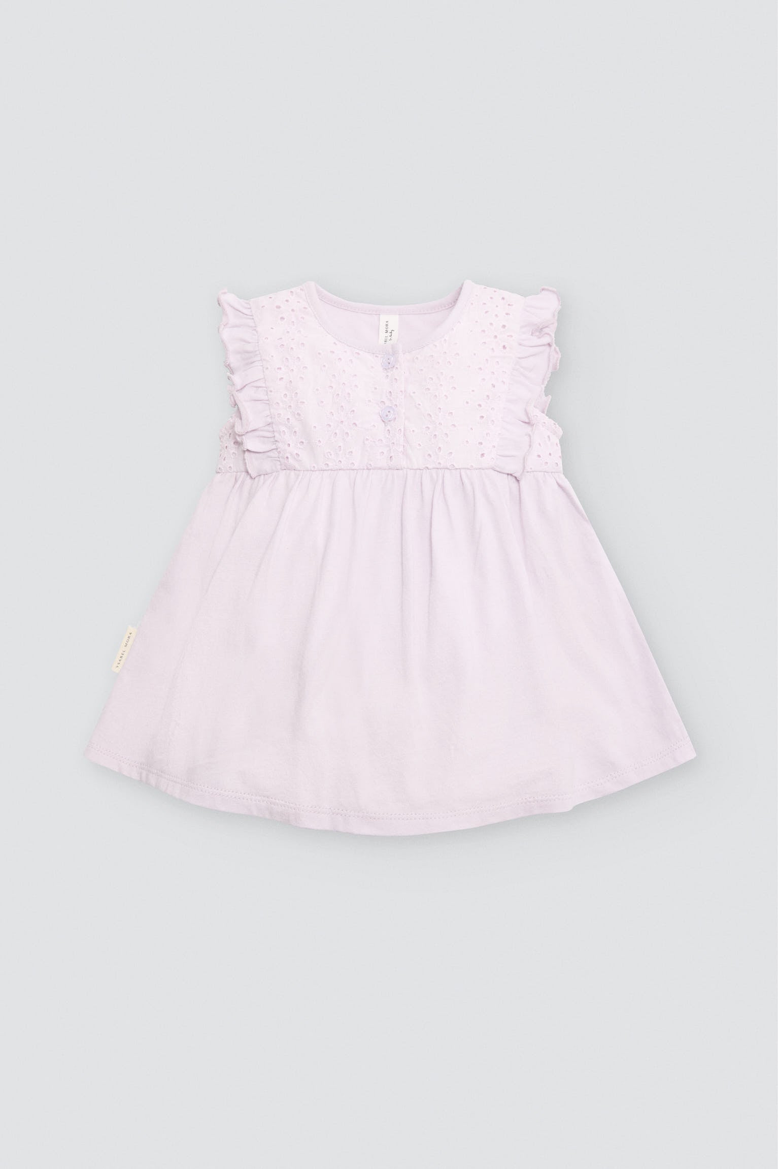 Vestido body bebé sin mangas detalles volantes - Ysabel Mora