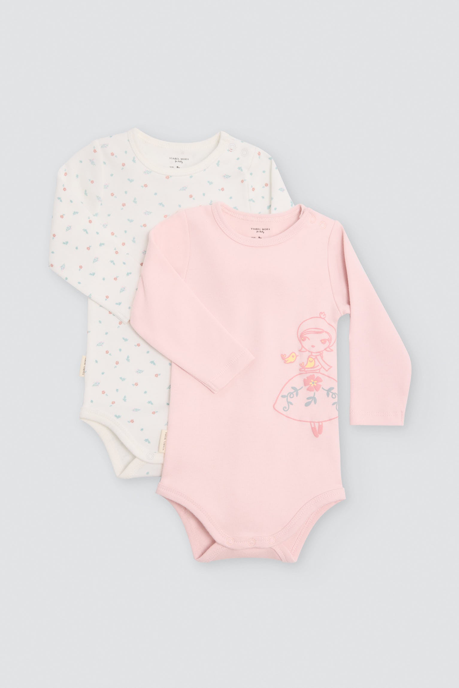Pack 2 bodies bebé estampado floral - Ysabel Mora