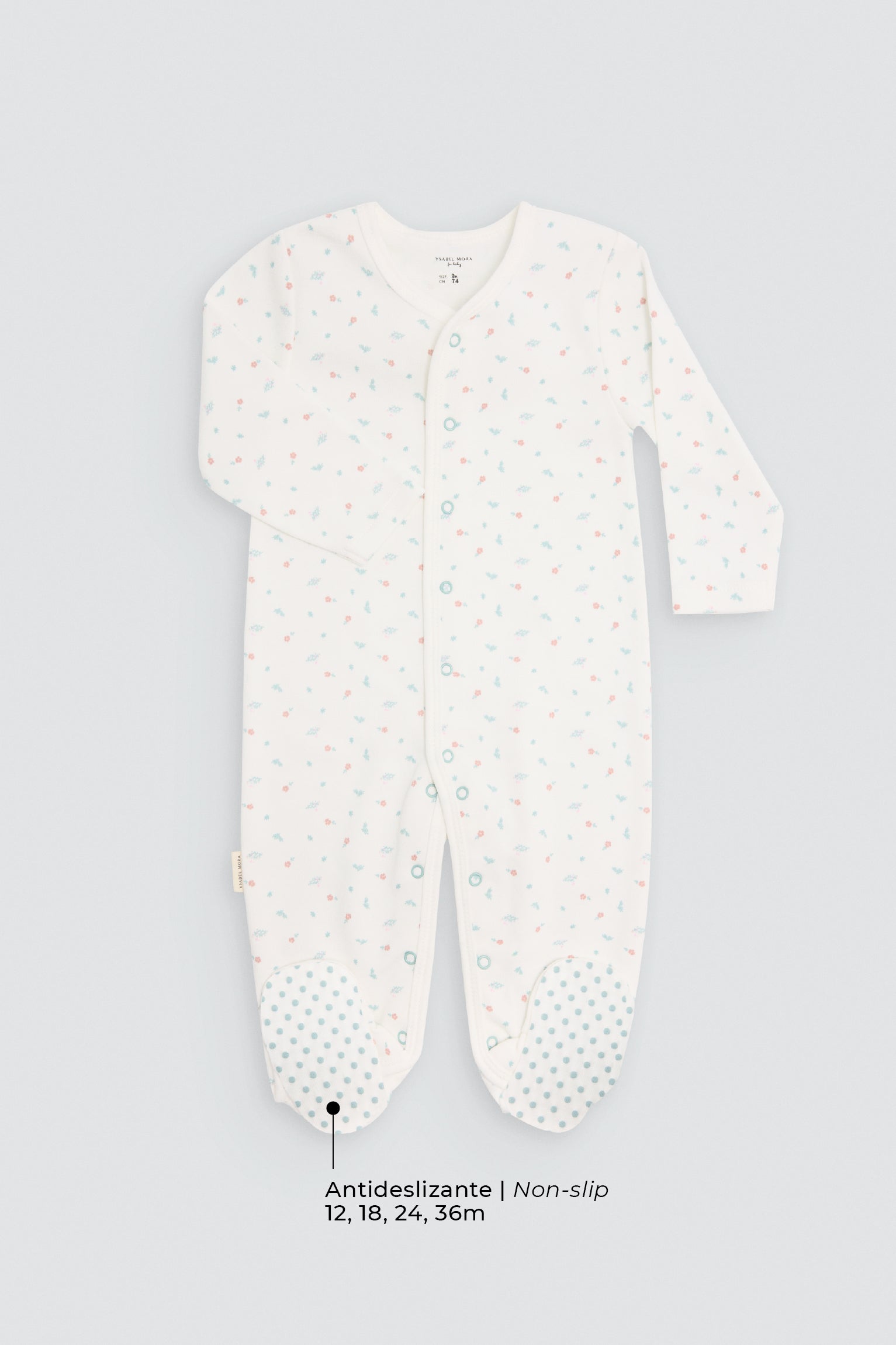 Dors-bien bébé manches longues imprimé floral