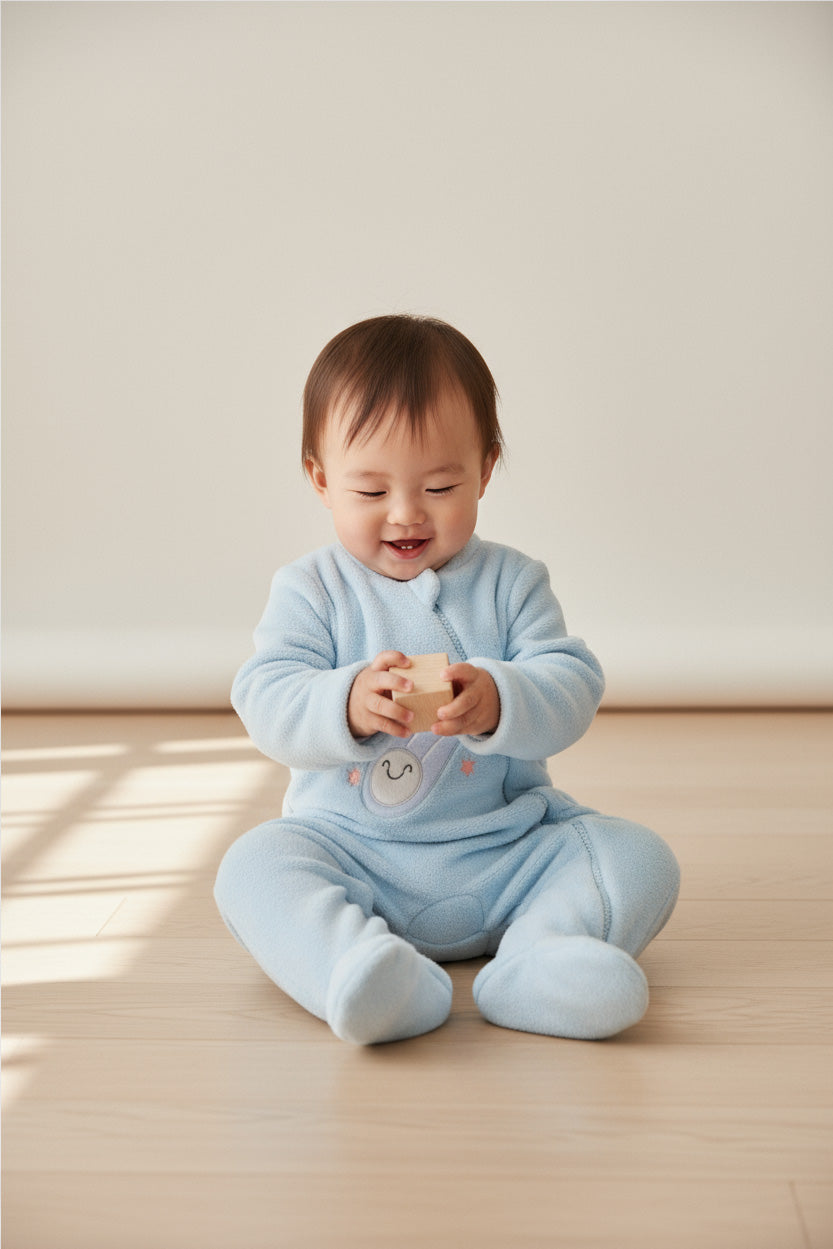 Sweat-shirt bébé bleu Baby Stars