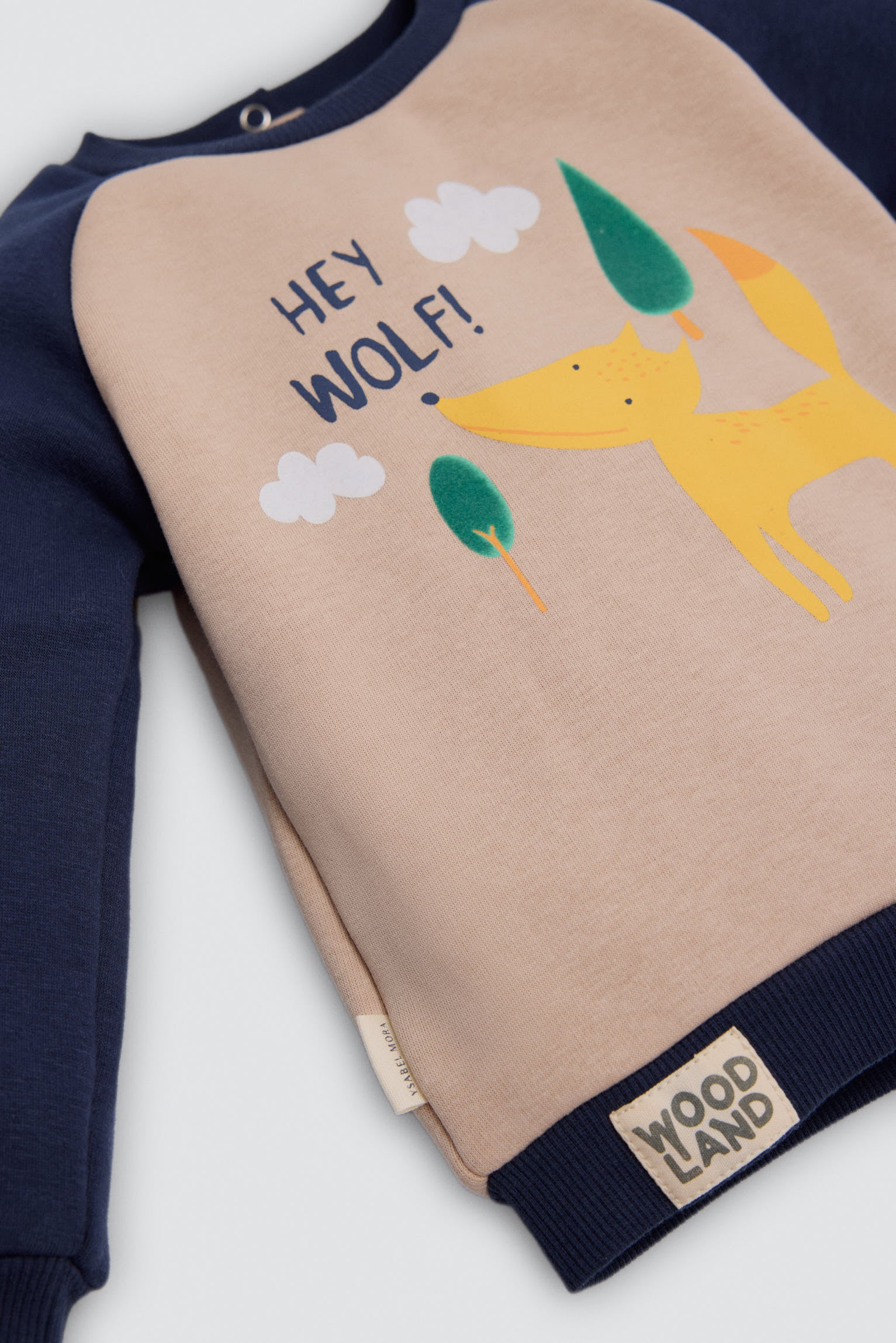 Conjunto chándal bebé estampado Hey wold! - Ysabel Mora