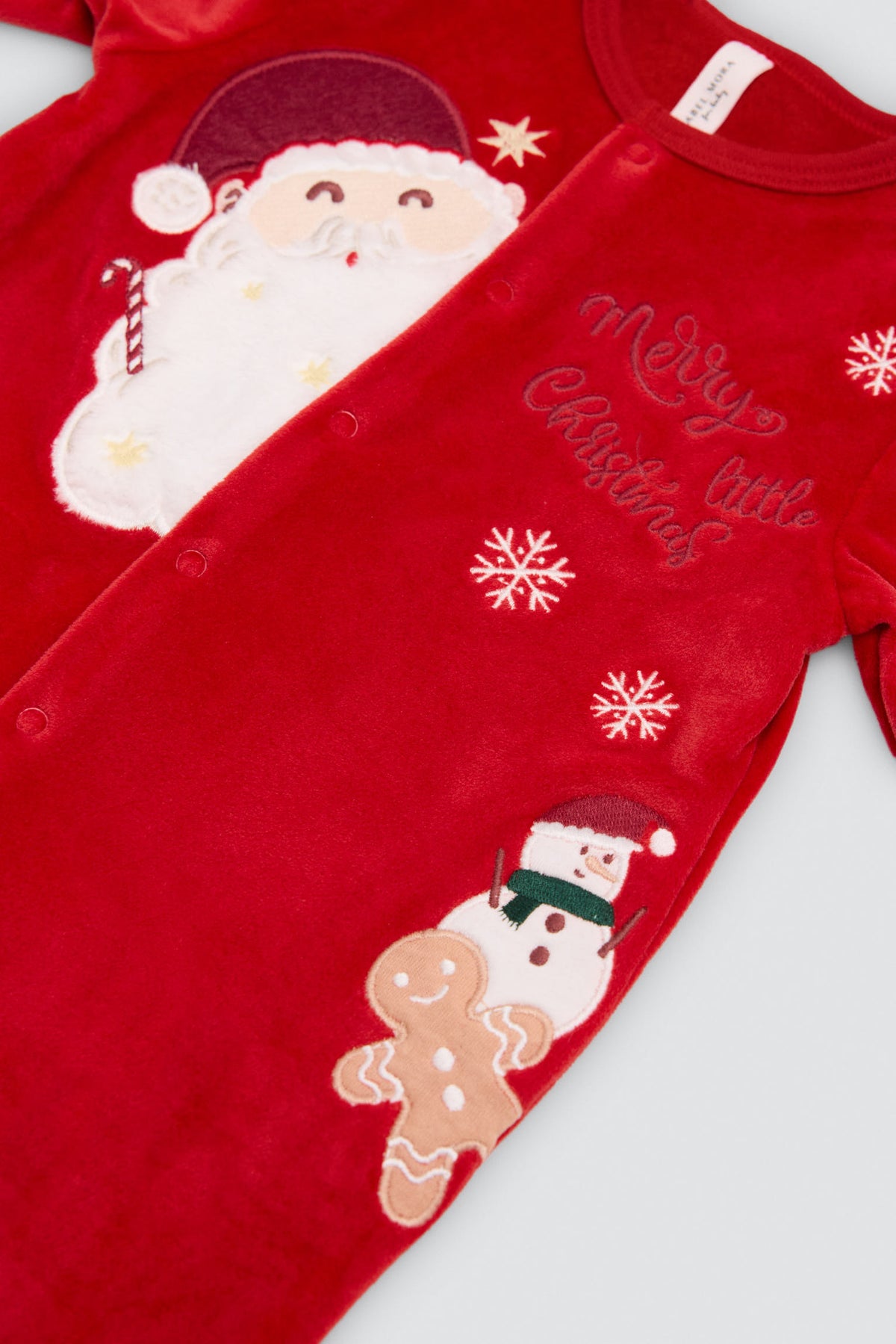 Pelele bebé manga larga detalle bordado Papa Noel estampado navidad - Ysabel Mora