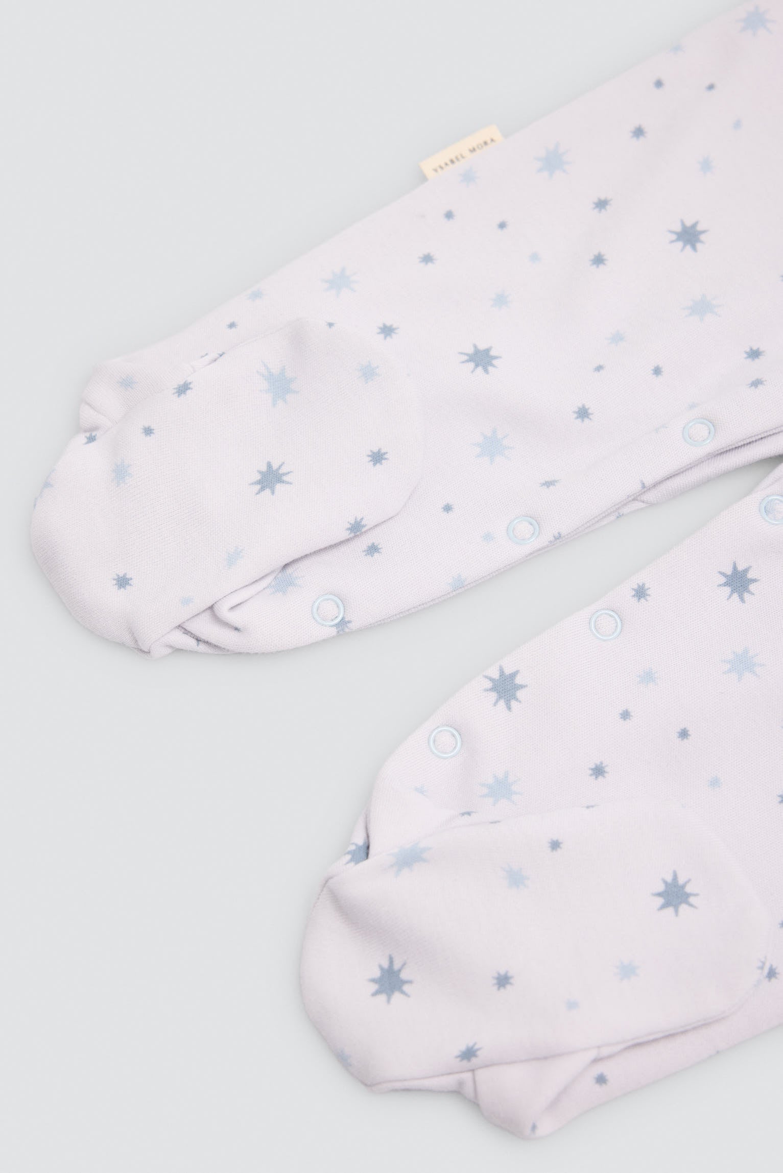 Pelele bebé manga larga detalle bordado estampado estrellas - Ysabel Mora