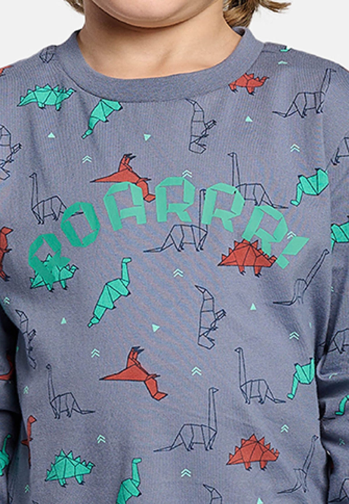 Pyjama long garçon coton Roar imprimé dinosaures