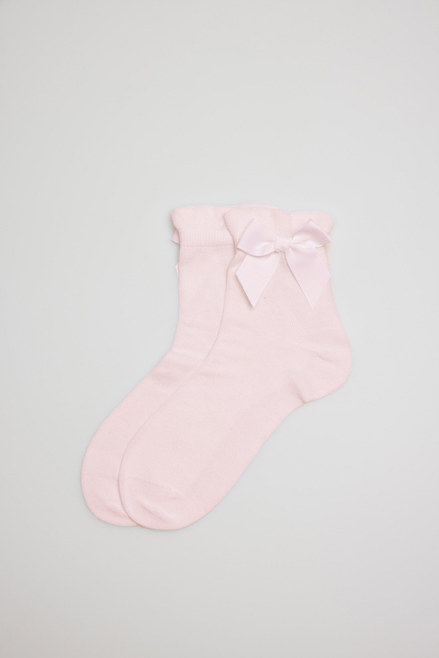 Chaussettes de cérémonie du nœud pour enfants en rose