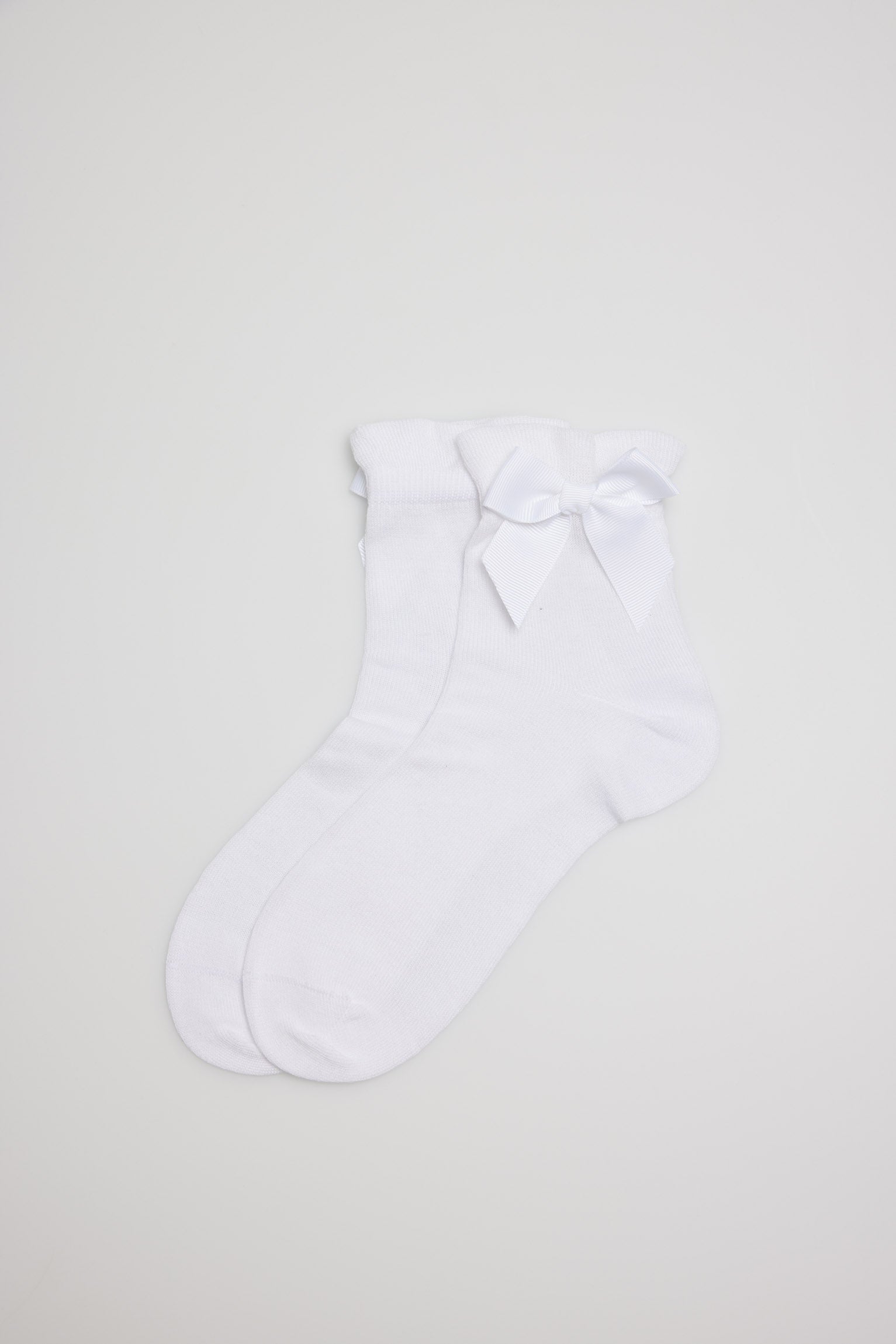 Chaussettes enfant cérémonie noeud blanc