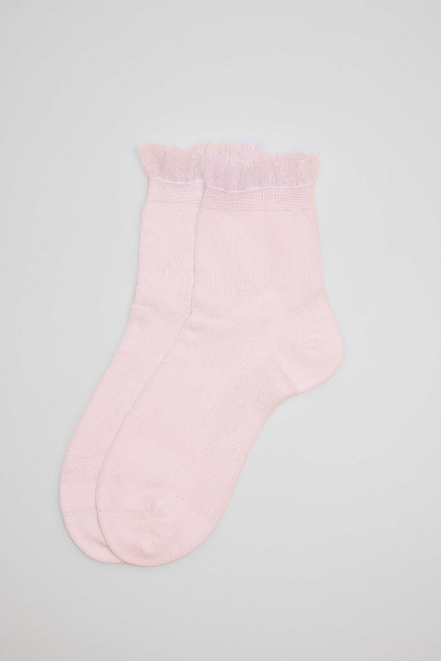 Chaussettes de cérémonie manchette enfant détails roses