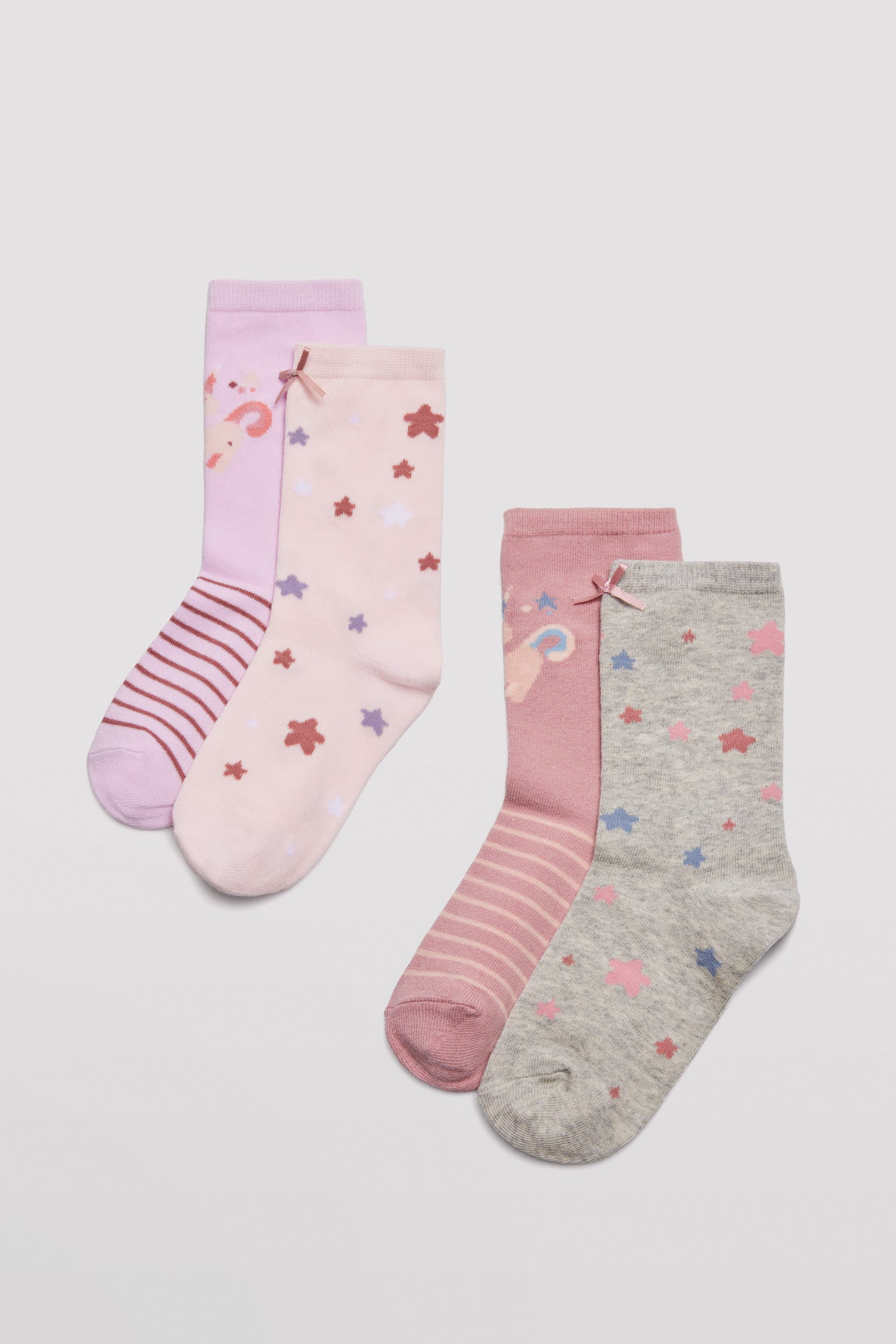 32554KIT-1-pack-calcetines-altos-infantil-detalle-ysabel-mora - Multicolor