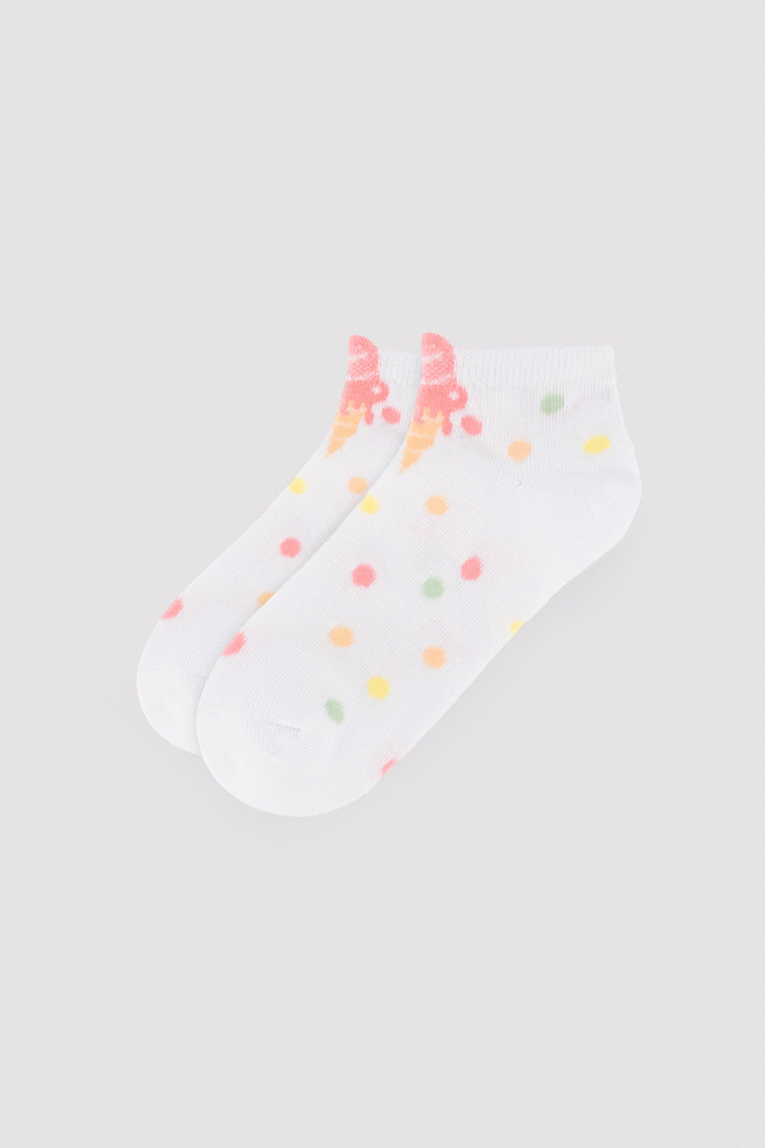 Pack 3 calcetines tobilleros infantiles estampado helados - Ysabel Mora