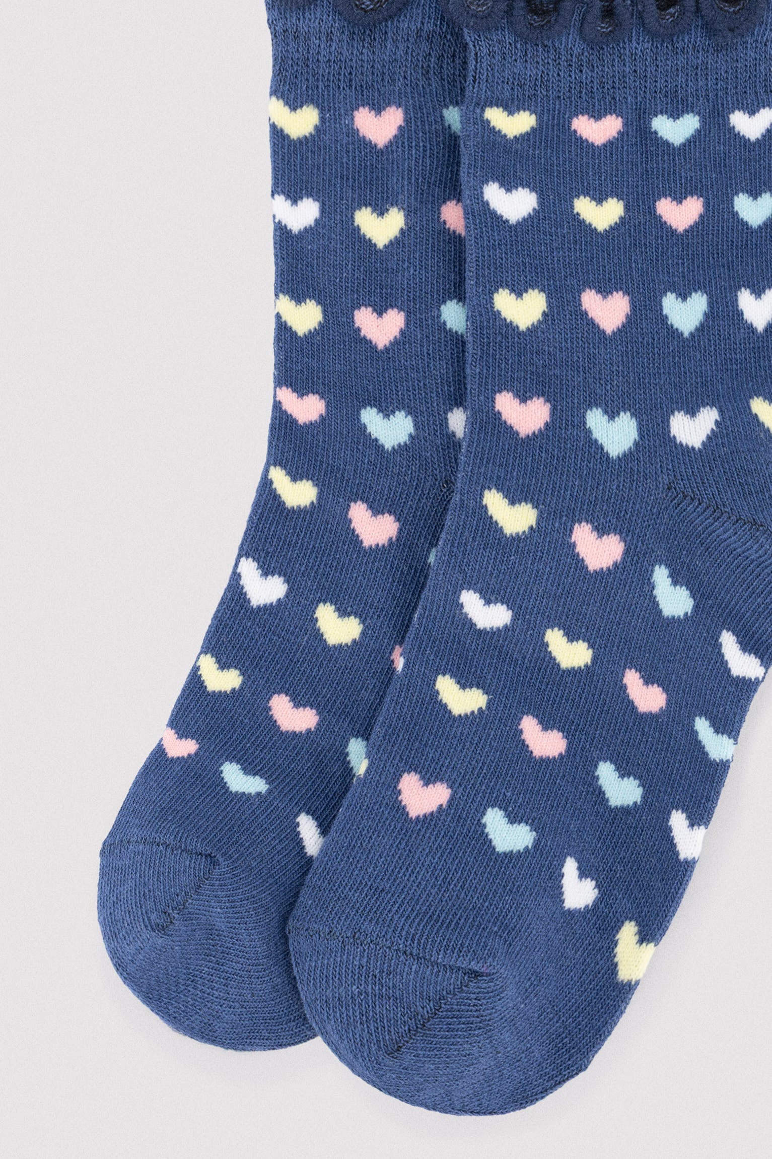 Lot de 3 chaussettes courtes avec bord-côtes imprimé à volants.