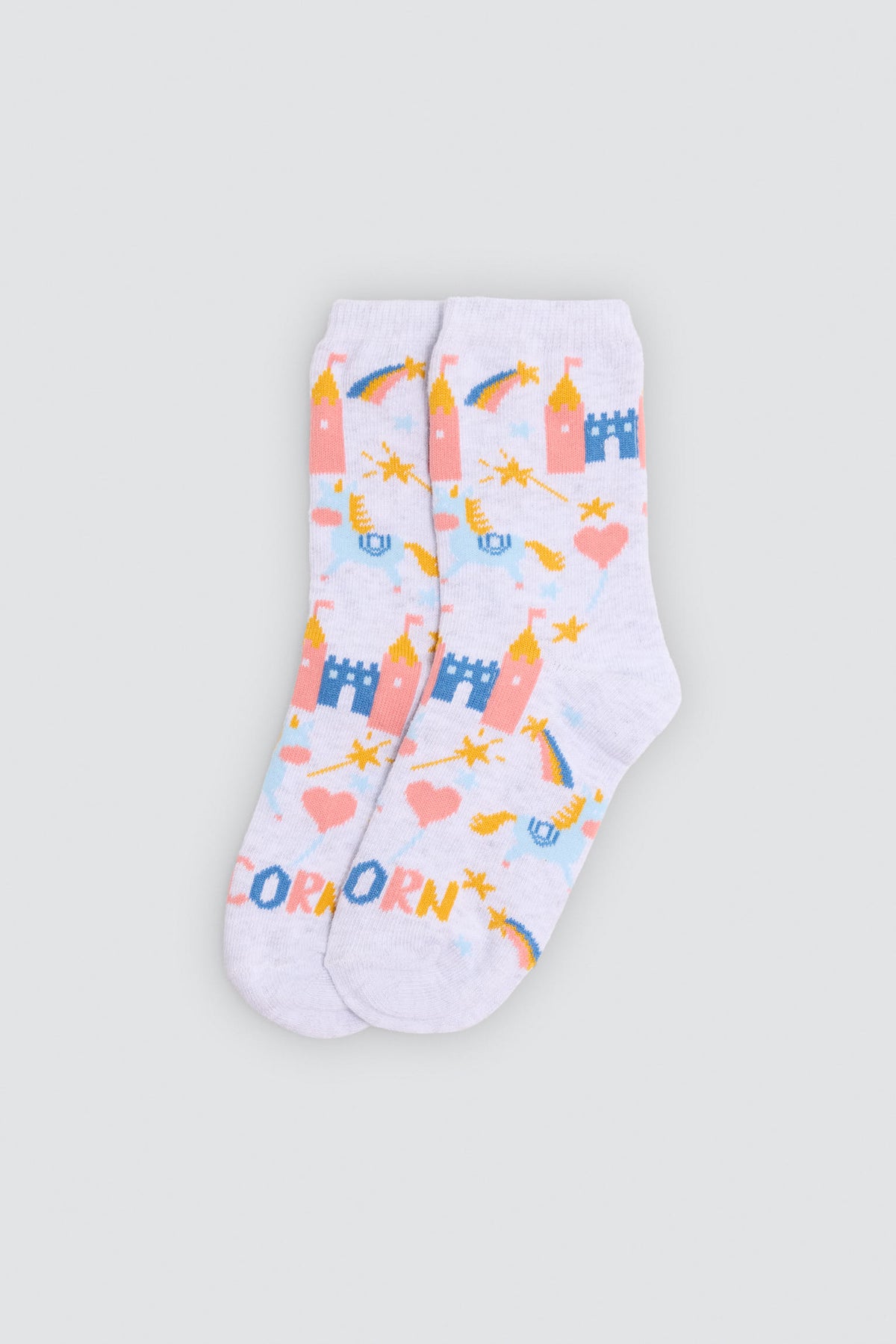 Lot de 2 chaussettes fille imprimé licornes