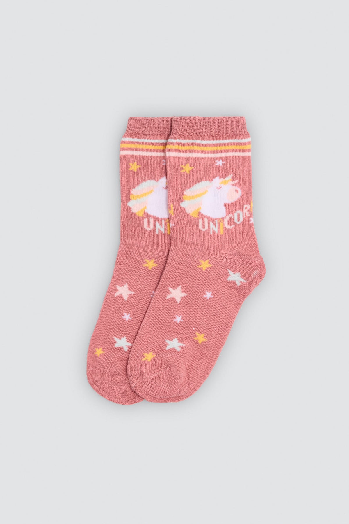 Lot de 2 chaussettes fille imprimé licornes
