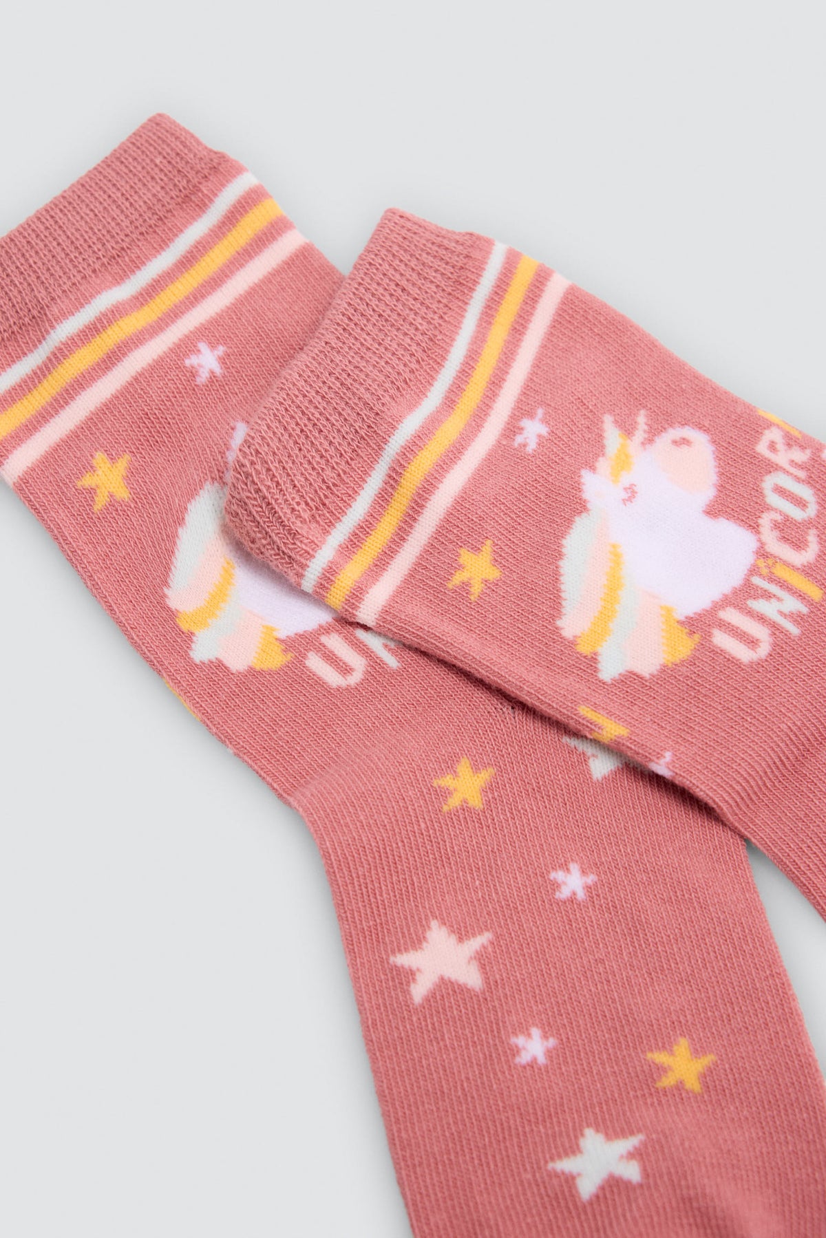 Lot de 2 chaussettes fille imprimé licornes