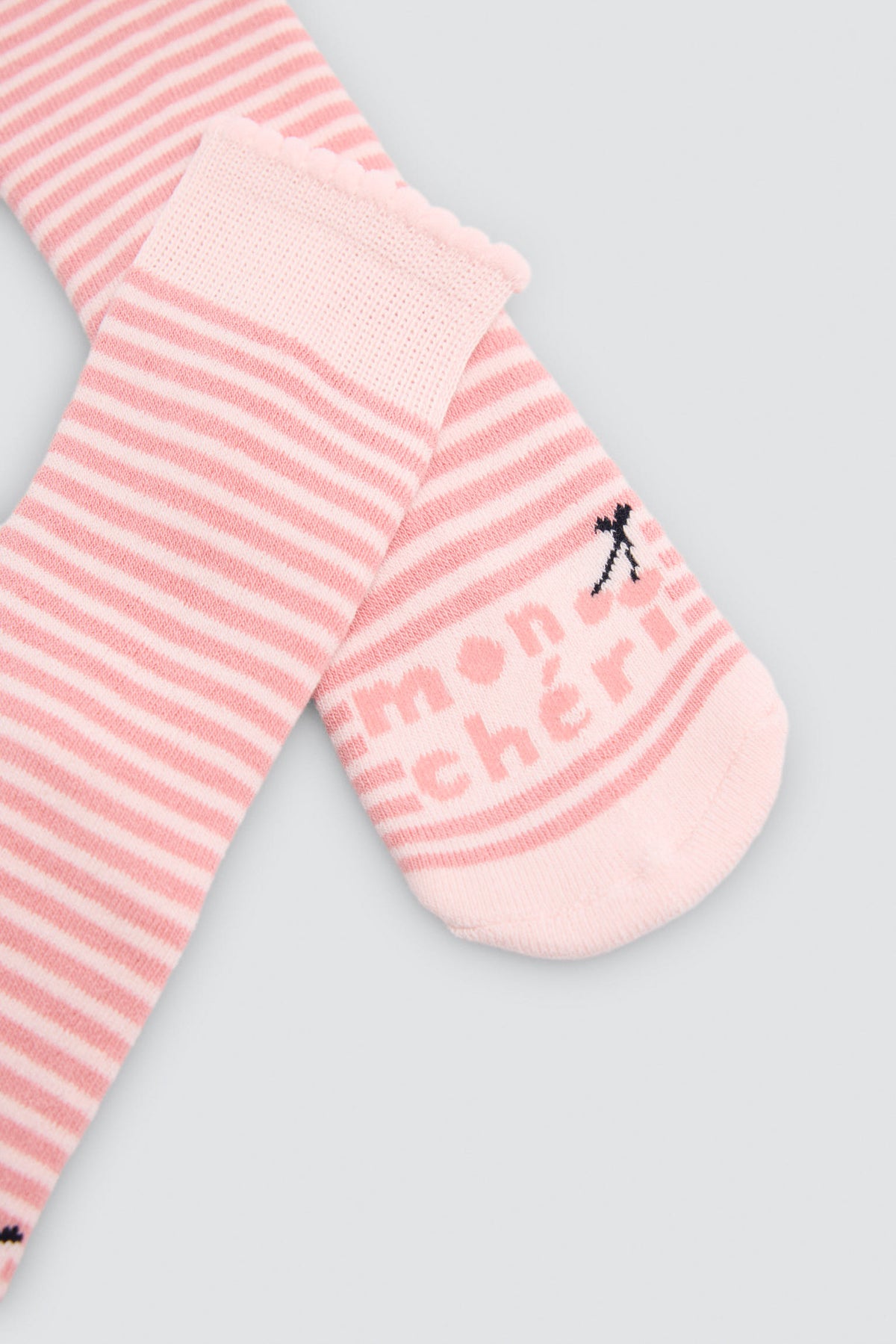 Lot de 3 chaussettes thermiques fille imprimé cerises et cœurs