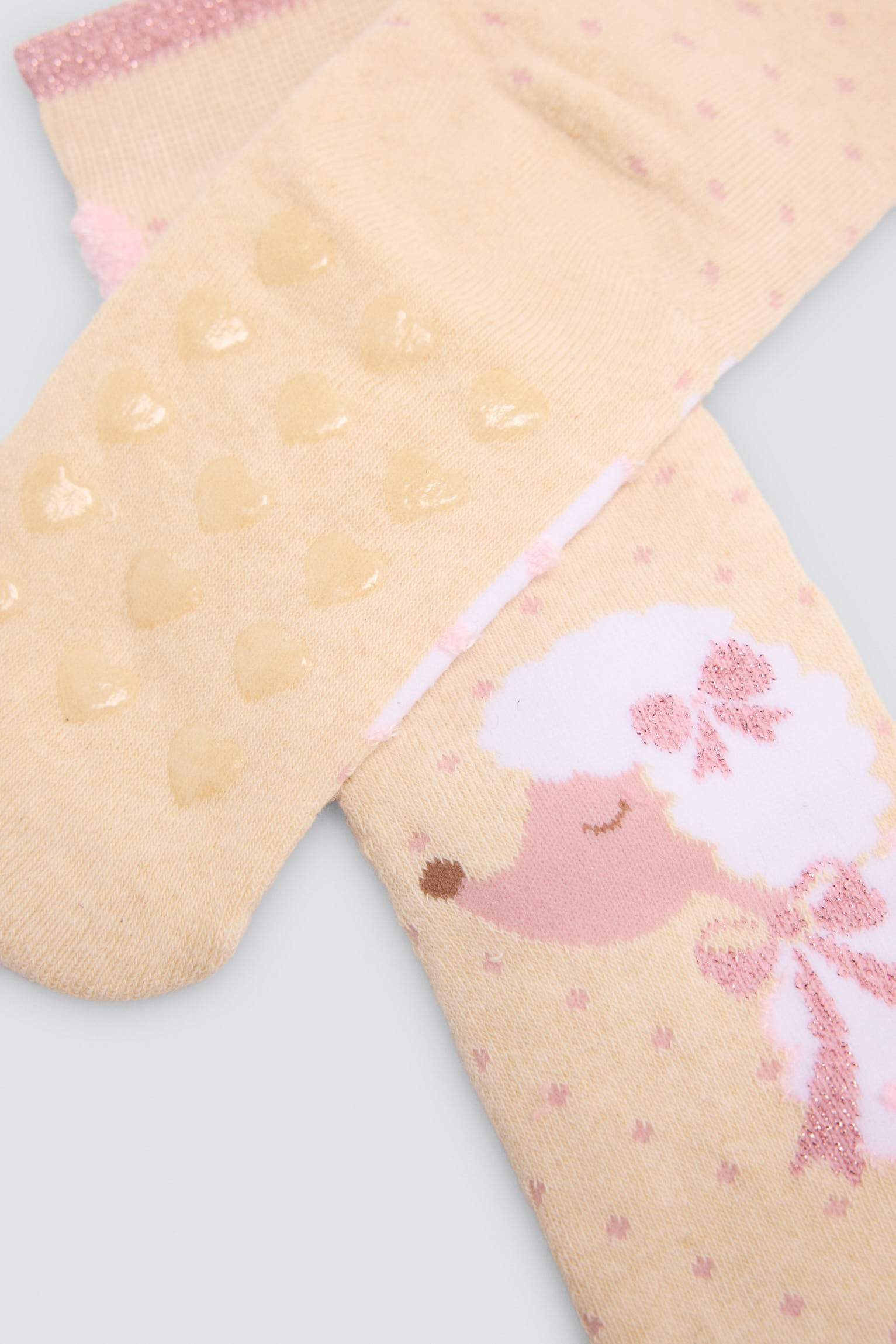 Lot de 3 chaussettes thermiques antidérapantes fille imprimé caniches