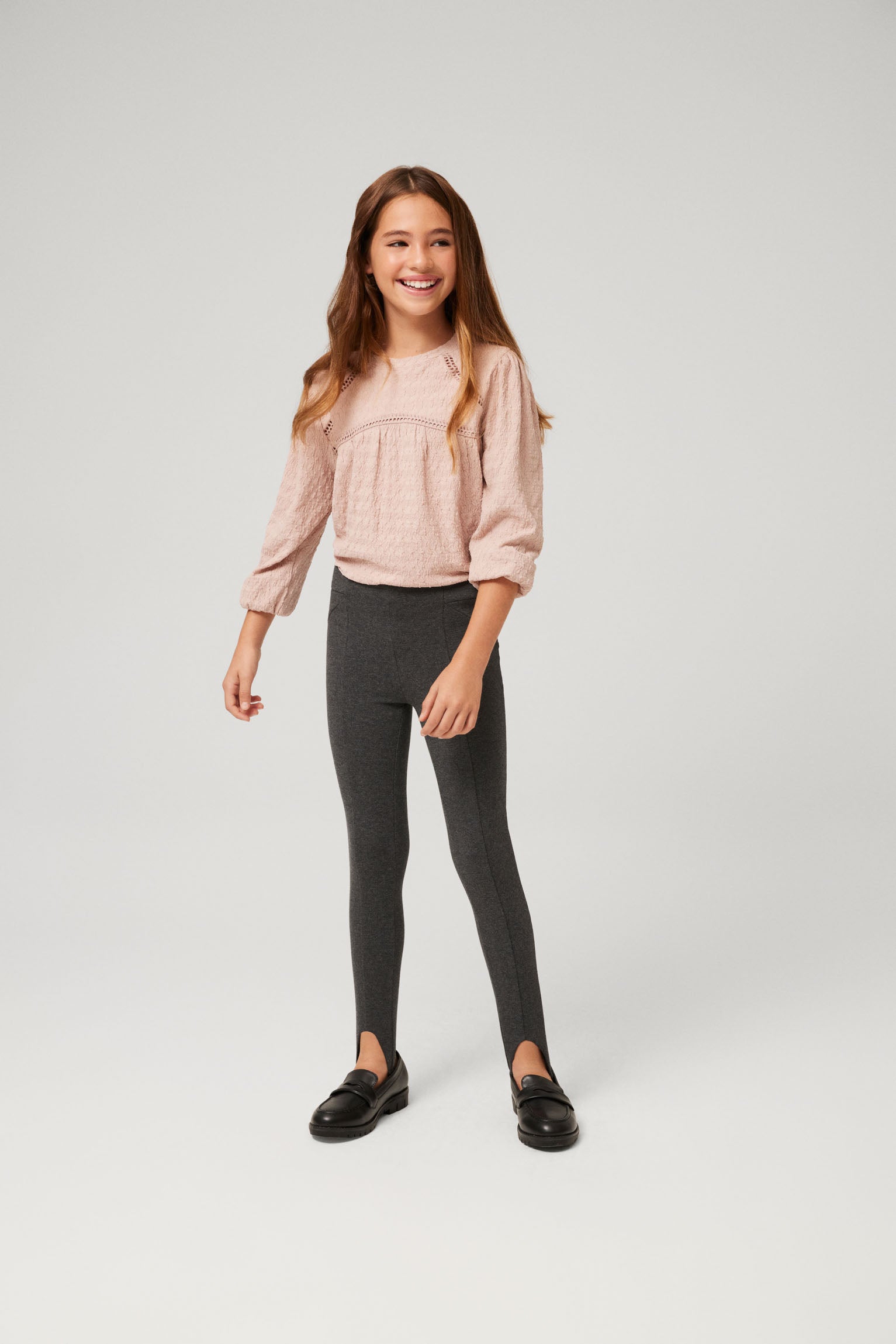 Legging thermique enfant avec étriers marengo