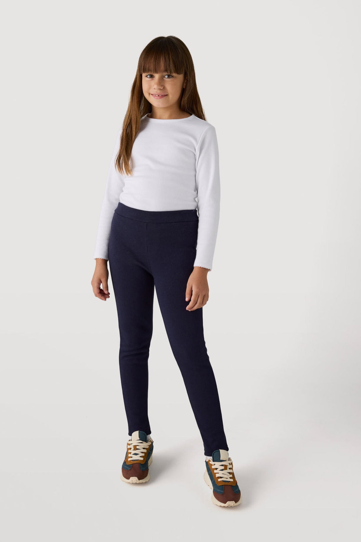 Legging thermique fille à pois