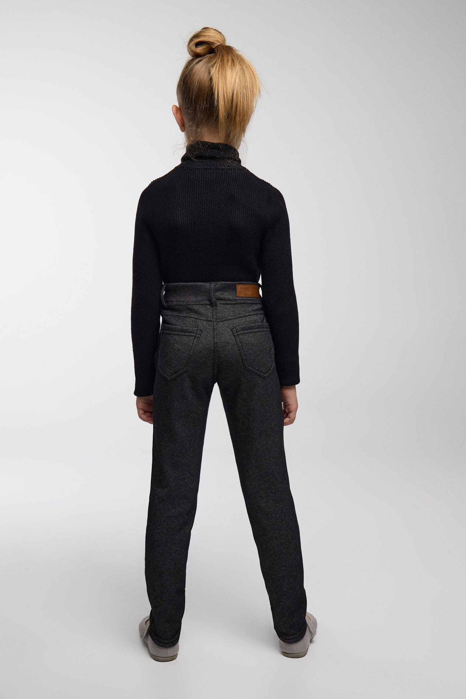 THERMIQUE Legging fille noir molletonné effet denim