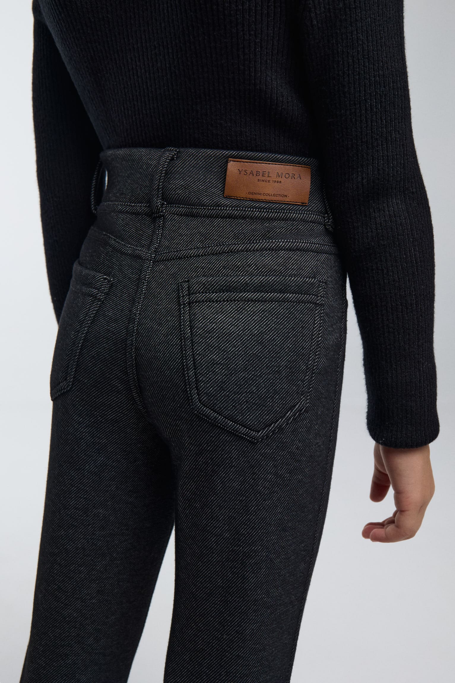 THERMIQUE Legging fille noir molletonné effet denim
