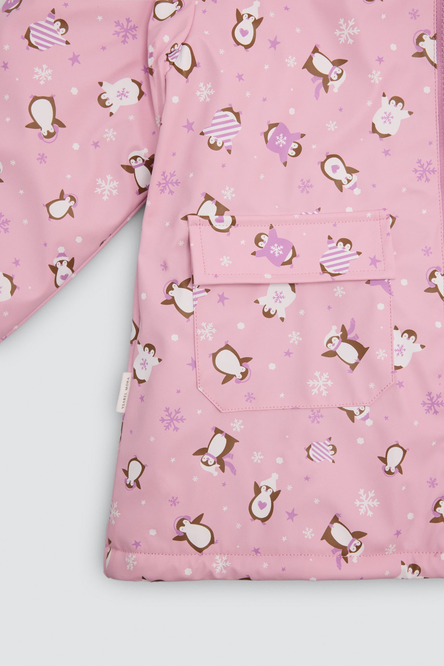 PRÉCOMMANDE Imperméable fille imprimé pingouins doublure polaire