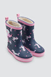 Bottes de pluie fille imprimé caniche doublure sherpa