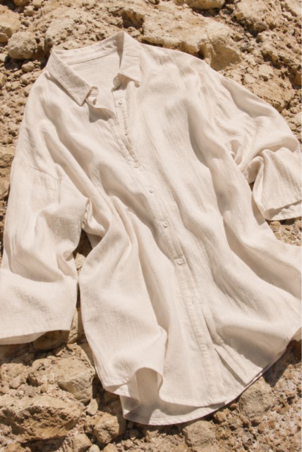 Chemise longue en lin