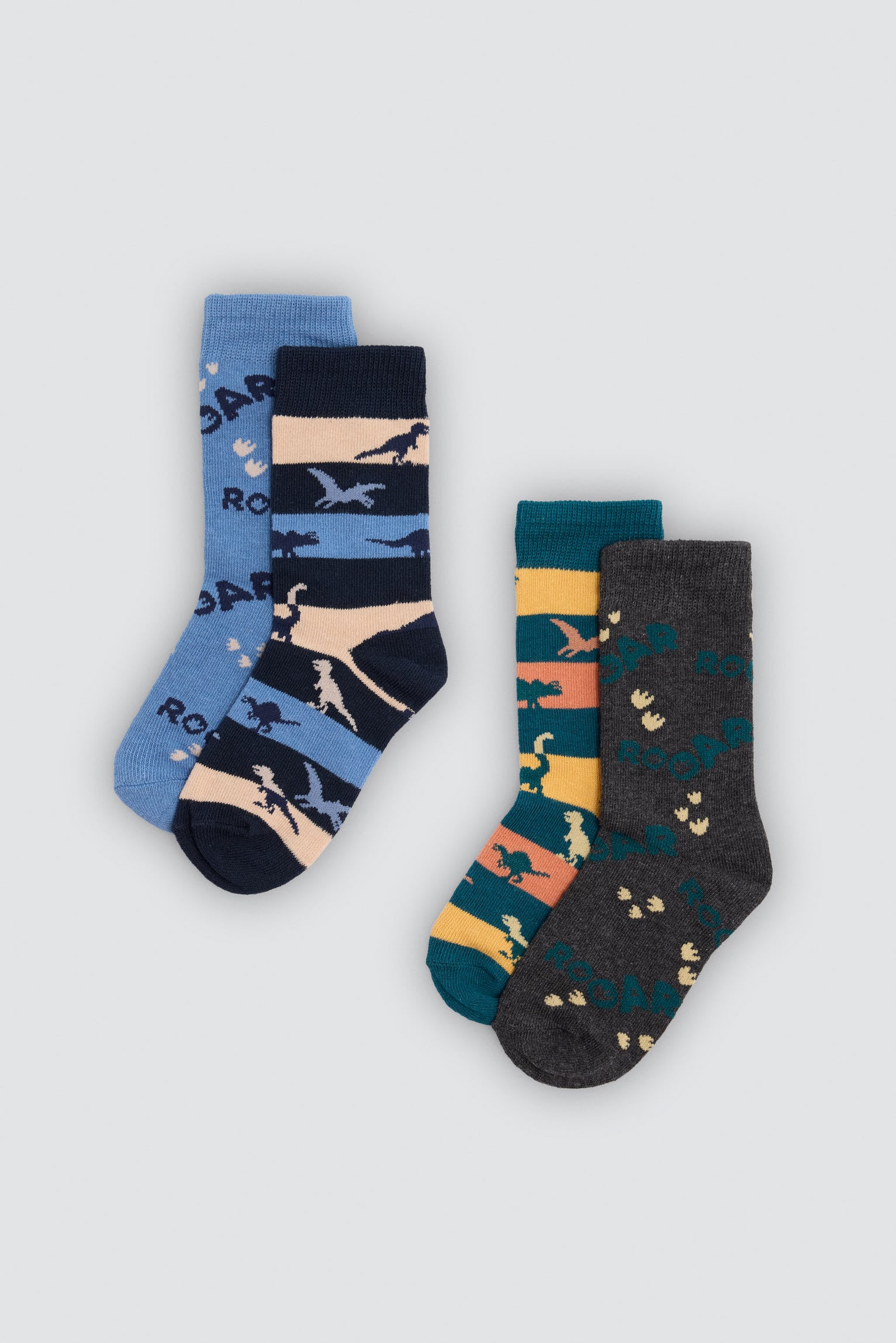 Lot de 4 chaussettes imprimé dinosaures