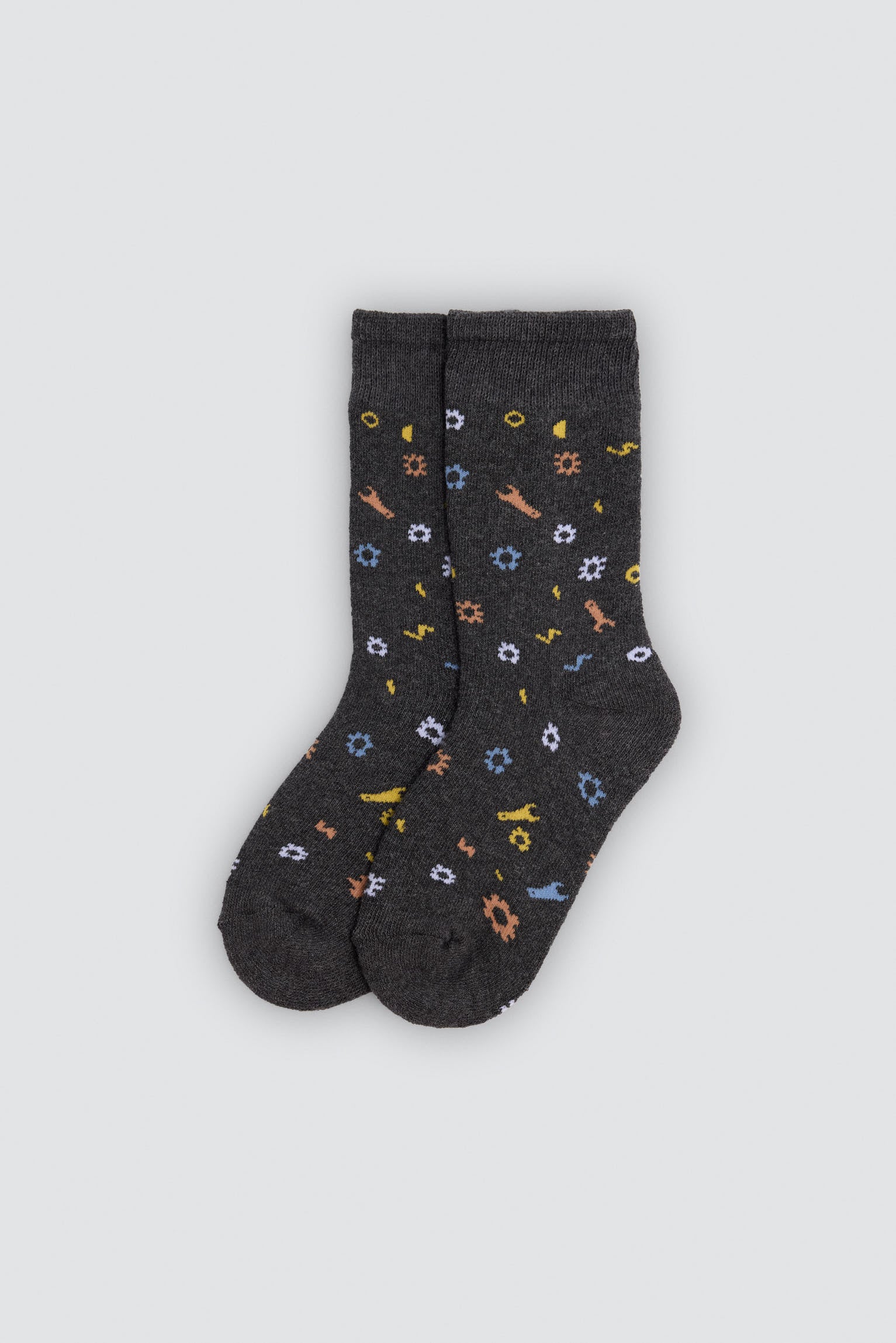 Lot de 3 chaussettes thermiques garçon imprimé outils et panneaux