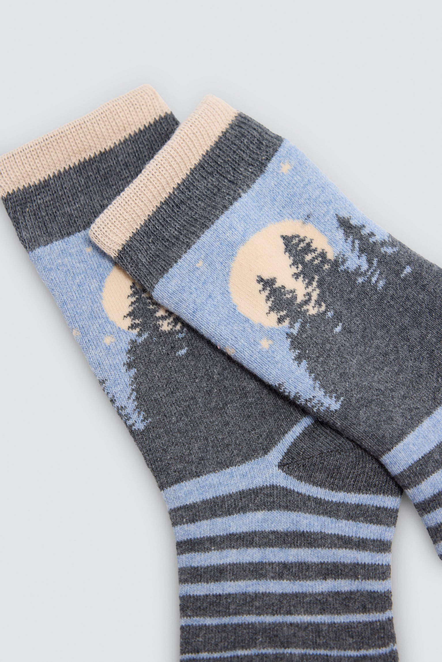 Lot de 3 chaussettes thermiques garçon imprimé forêt