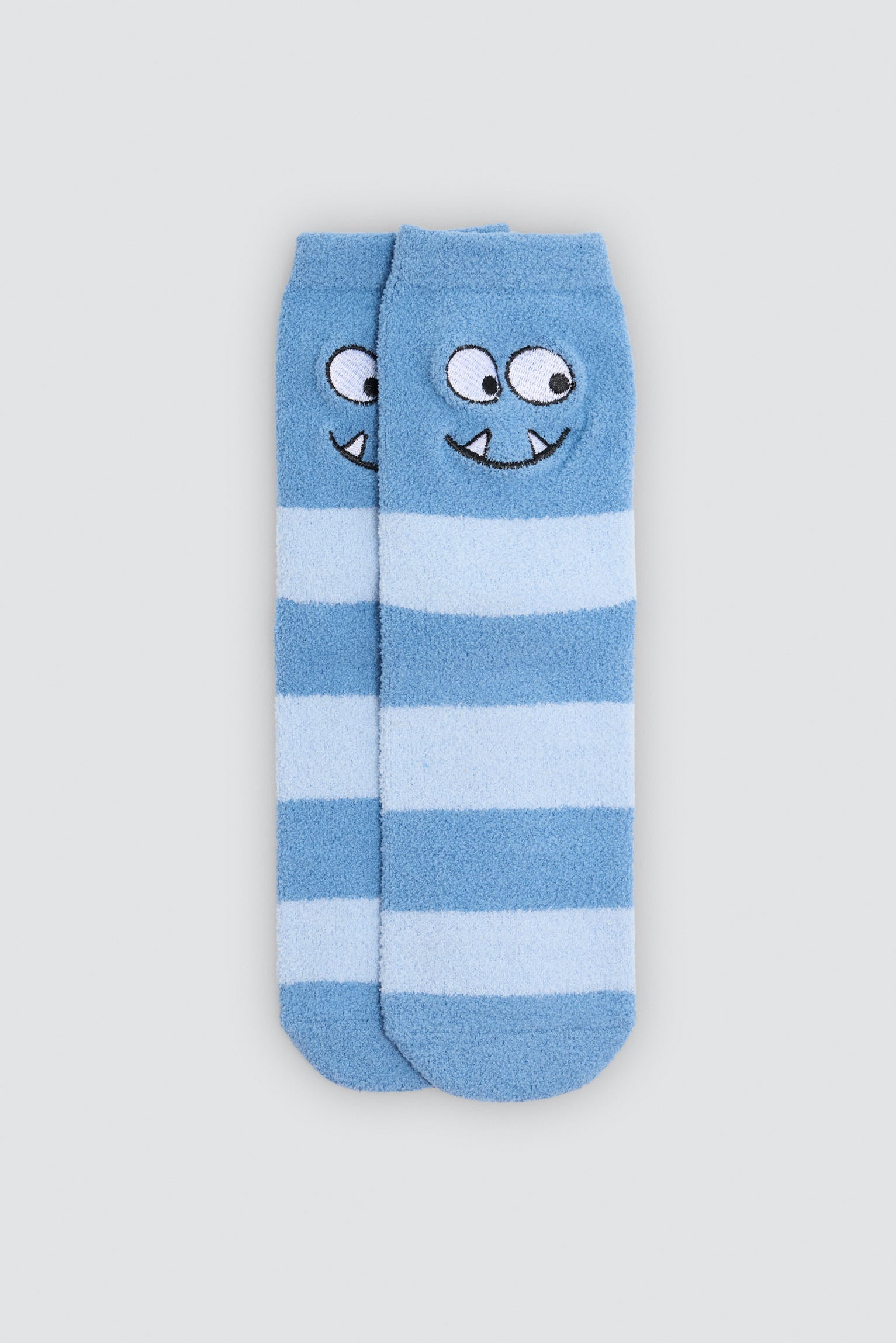 Lot de 3 chaussettes antidérapantes garçon rayées monstres