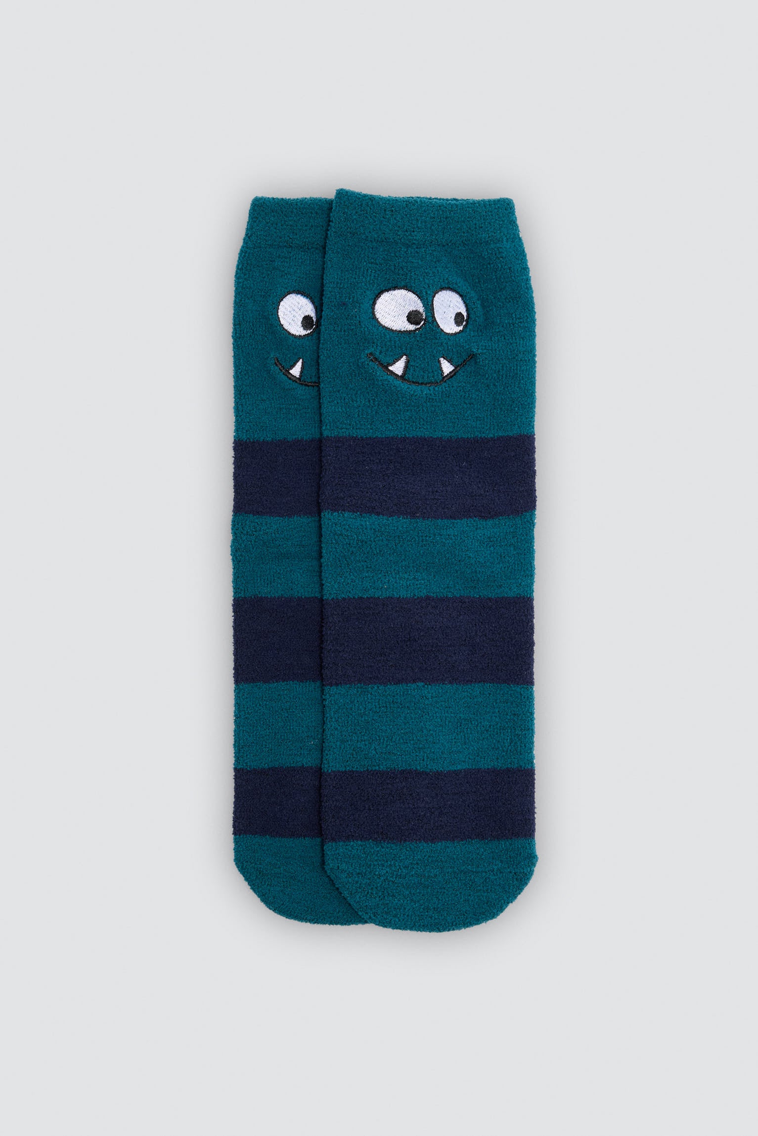 Lot de 3 chaussettes antidérapantes garçon rayées monstres