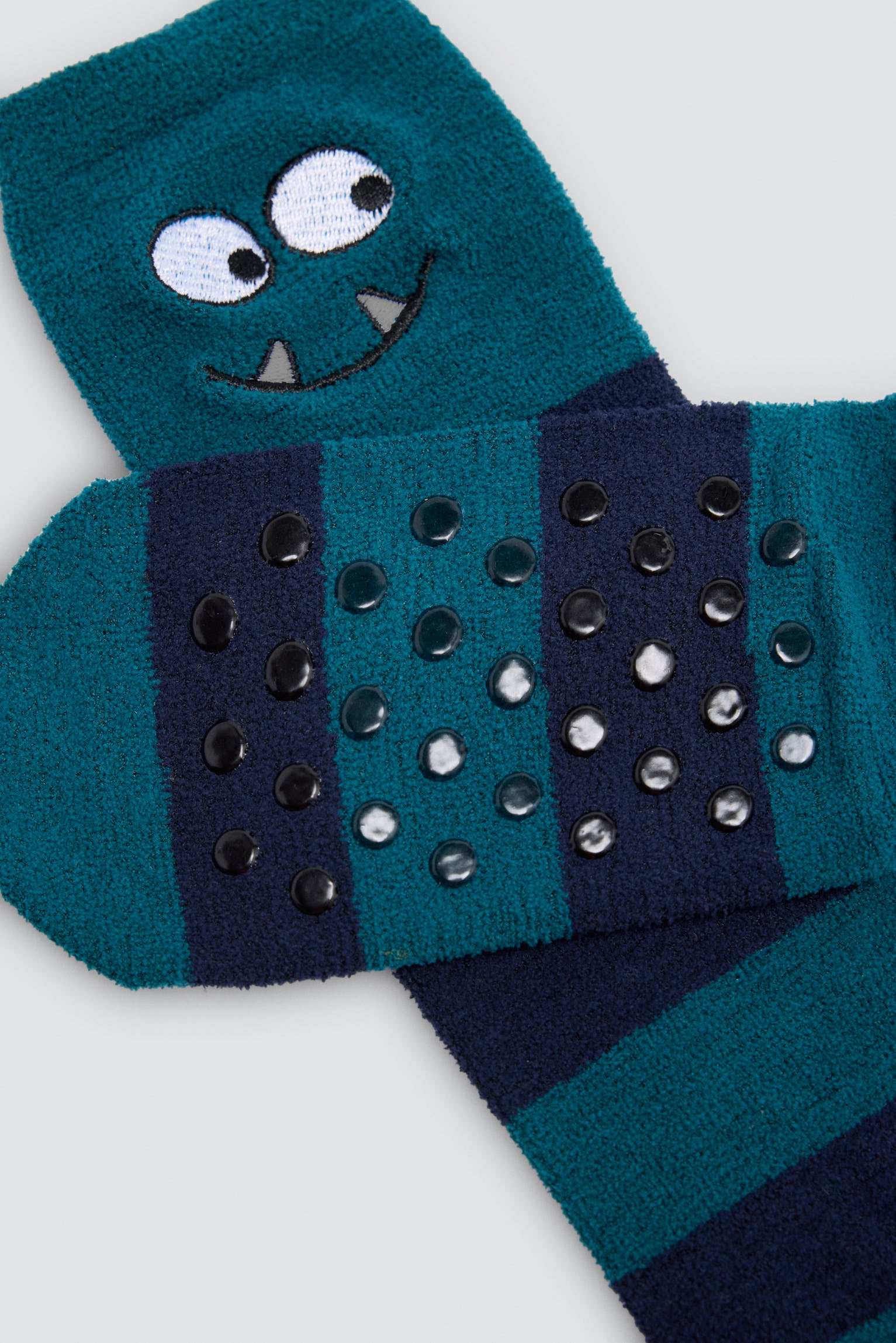 Lot de 3 chaussettes antidérapantes garçon rayées monstres