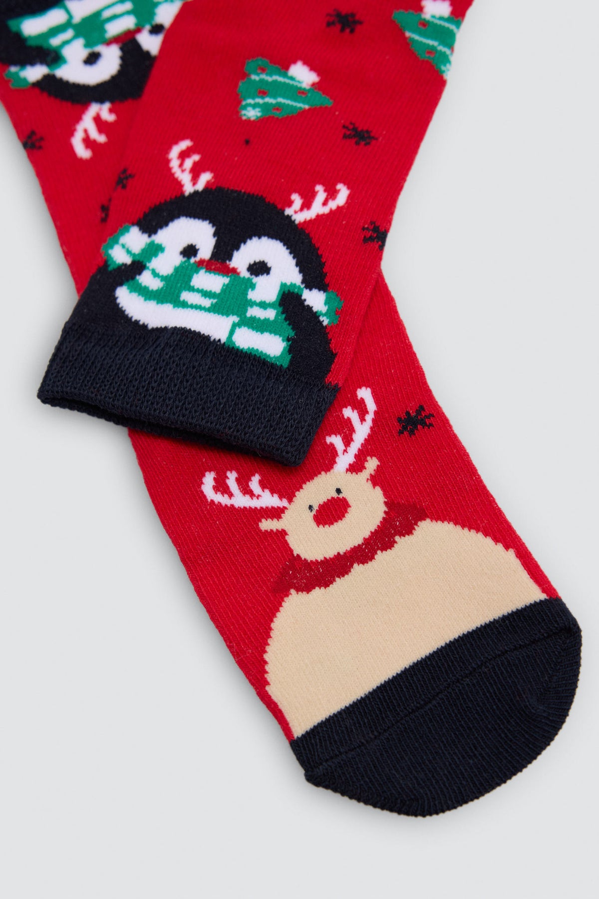 Lot de 2 chaussettes enfant imprimé Noël