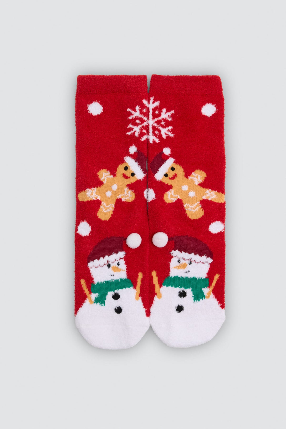 Calcetines antideslizantes infantiles navidad estampado muñeco de nieve