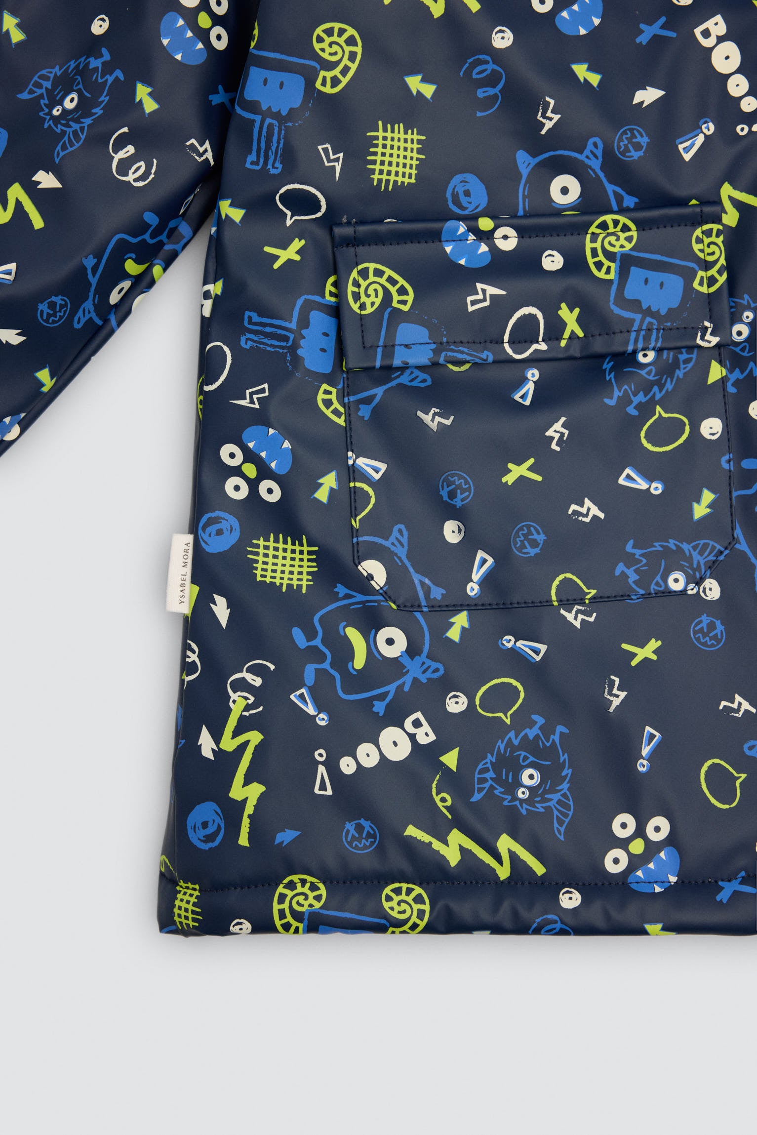 PRÉCOMMANDE Imperméable garçon imprimé monstres doublure polaire