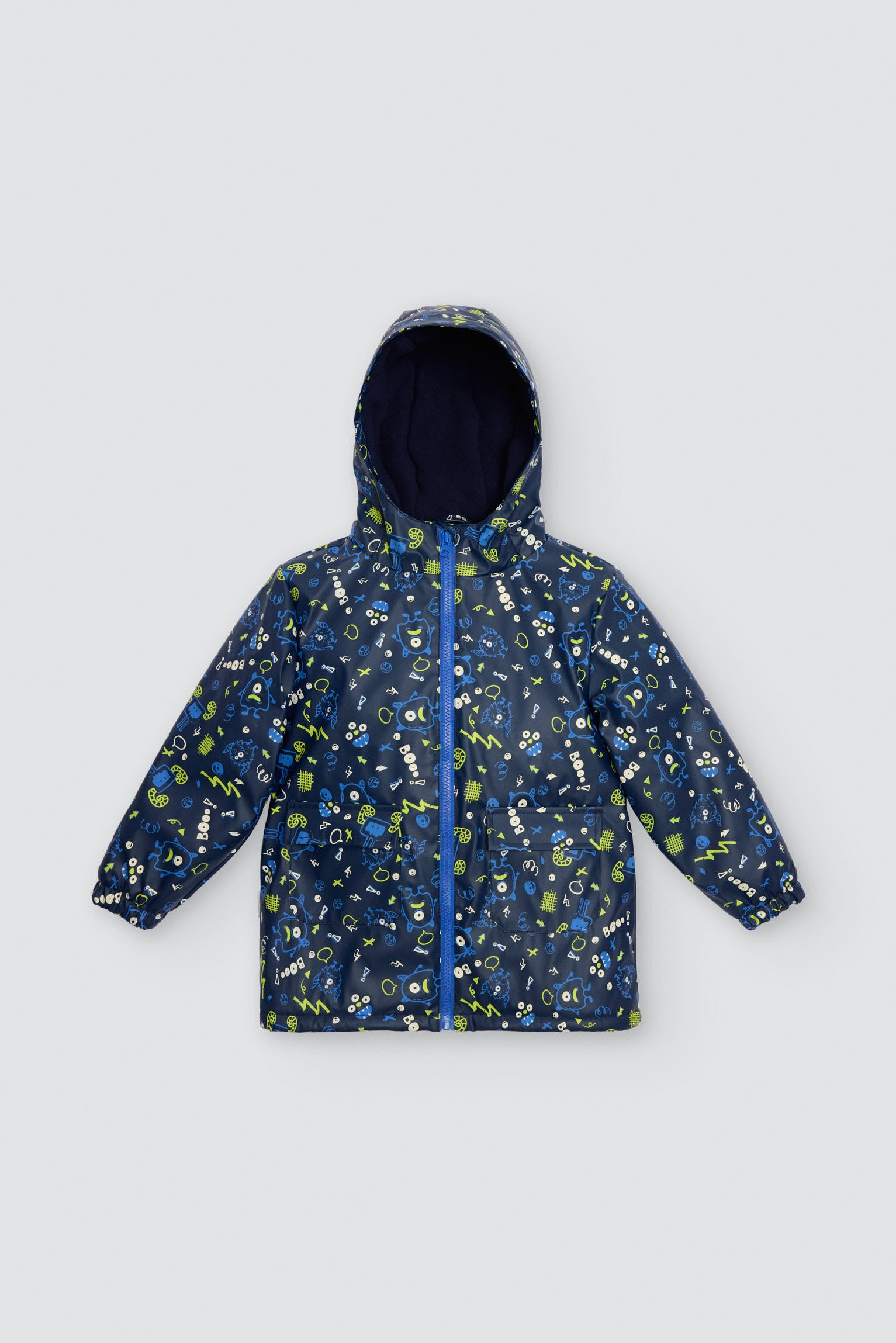 PRÉCOMMANDE Imperméable garçon imprimé monstres doublure polaire
