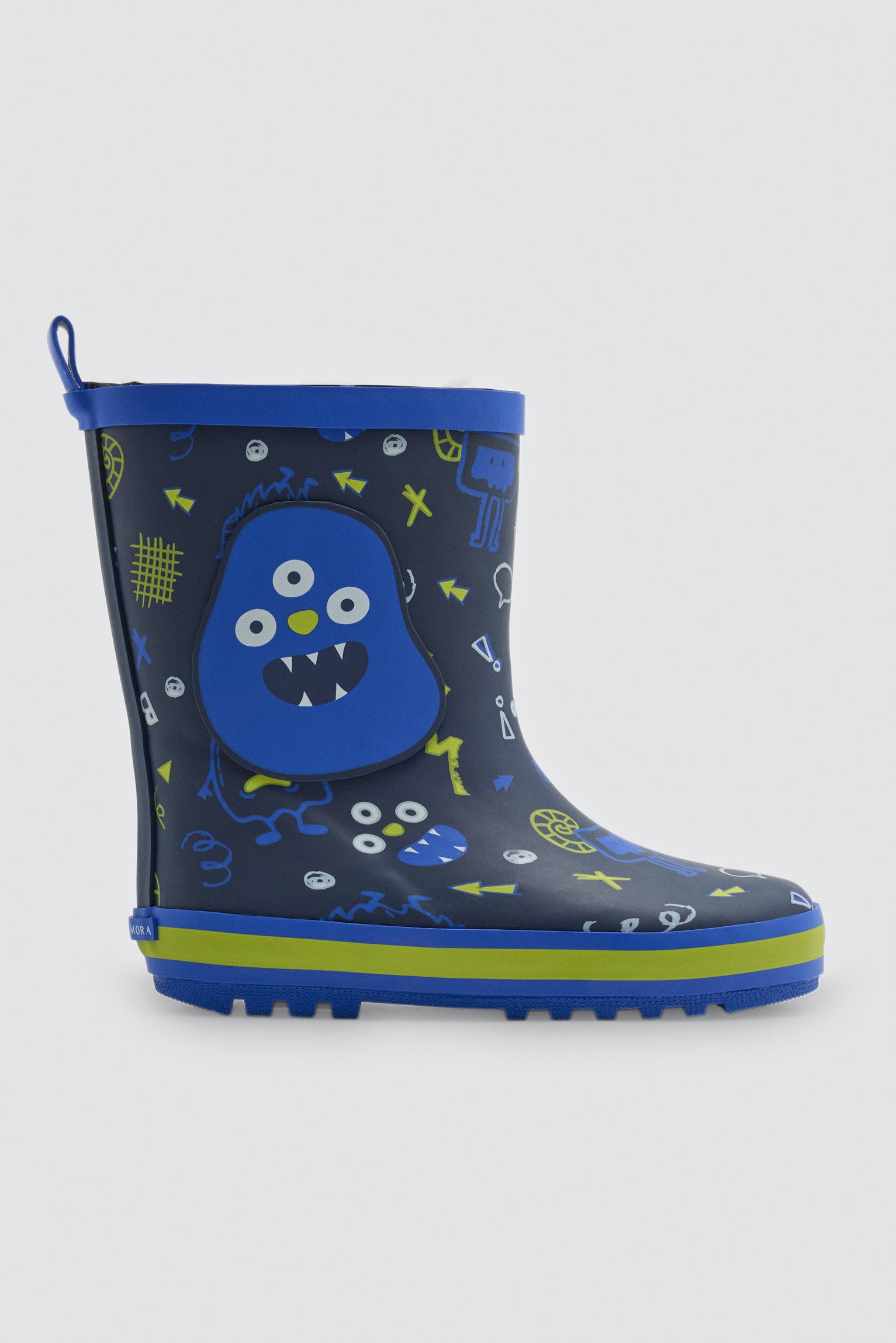 PRÉCOMMANDE Bottes de pluie garçon imprimé monstres doublure sherpa