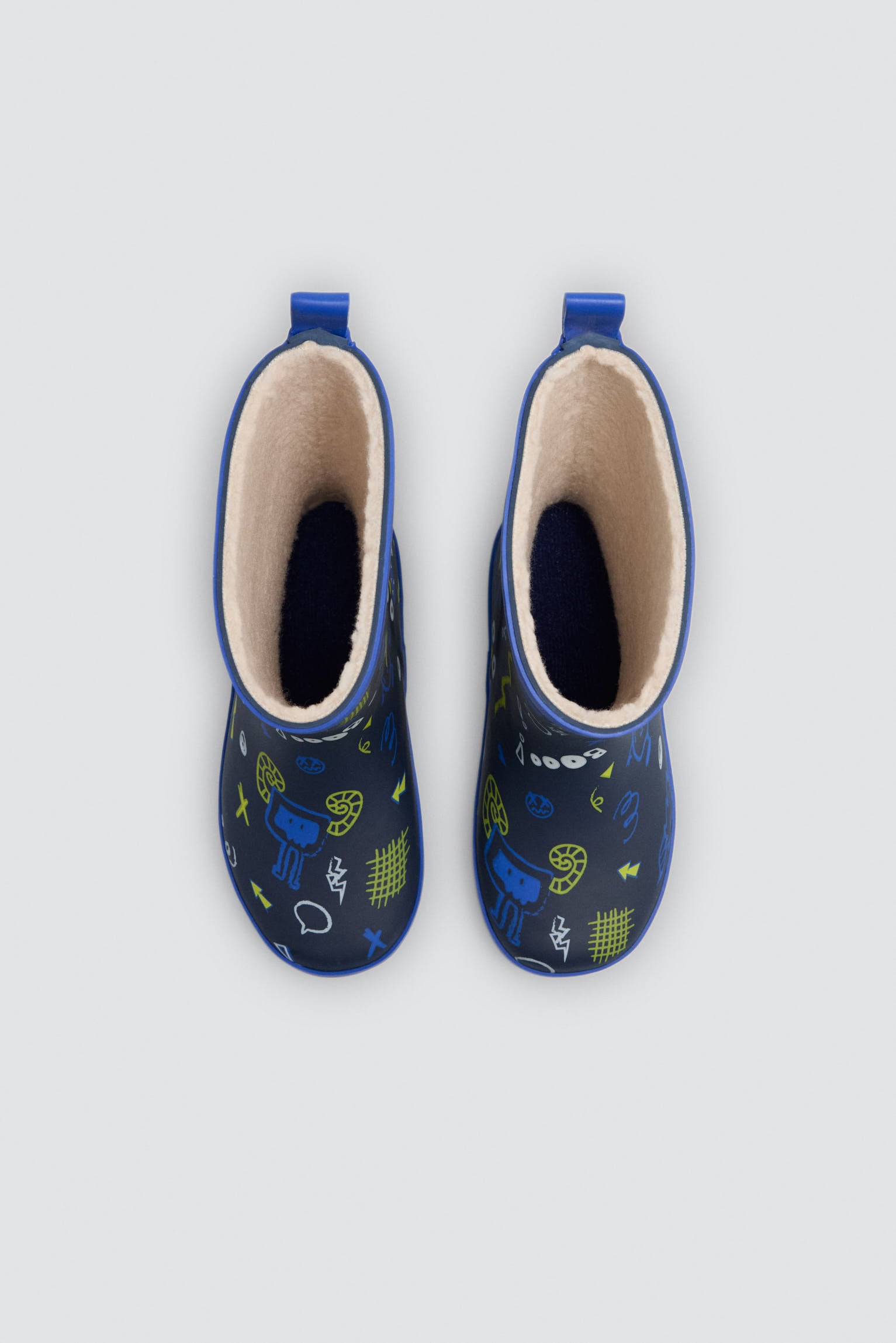 PRÉCOMMANDE Bottes de pluie garçon imprimé monstres doublure sherpa