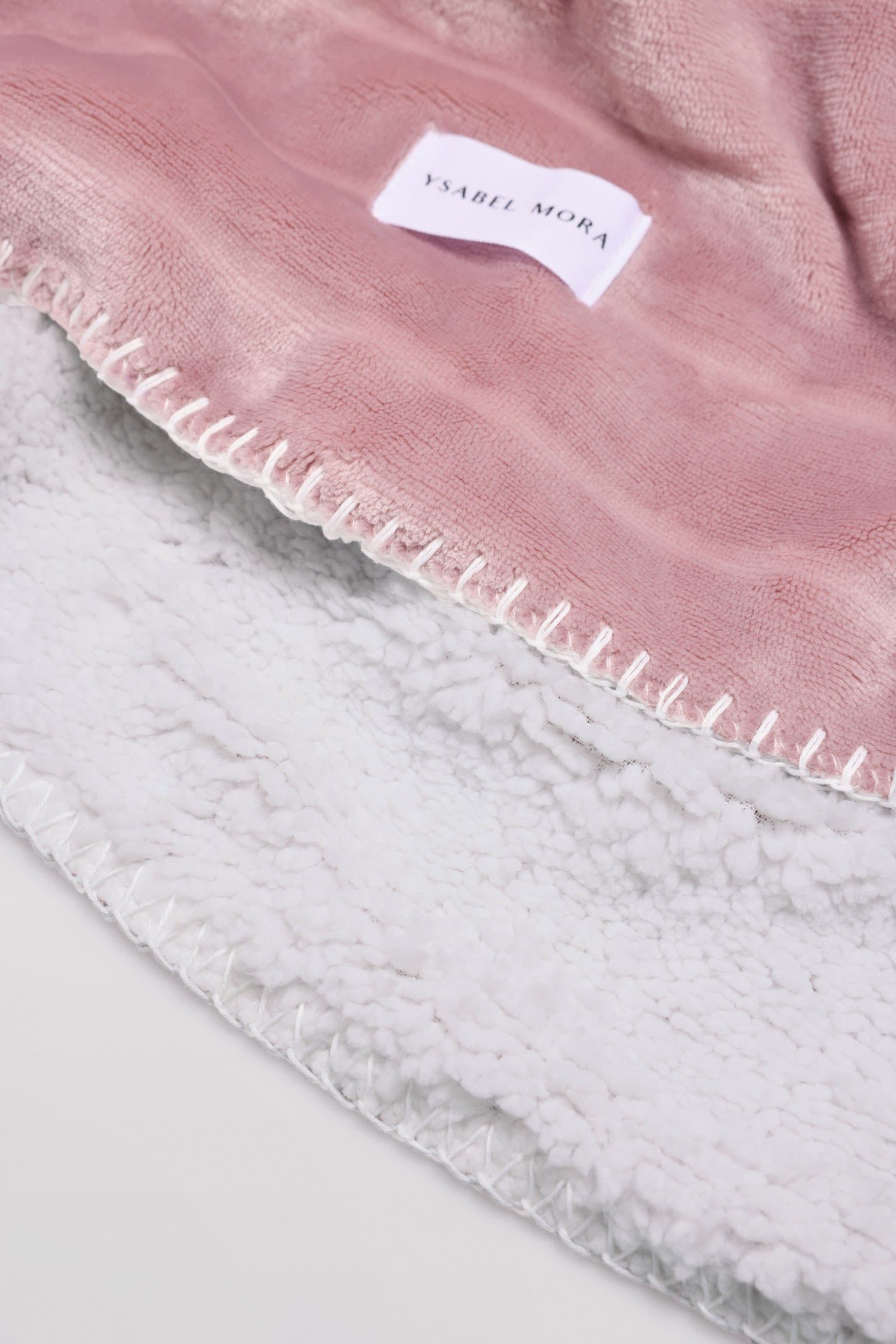 Couverture imprimée uni rose