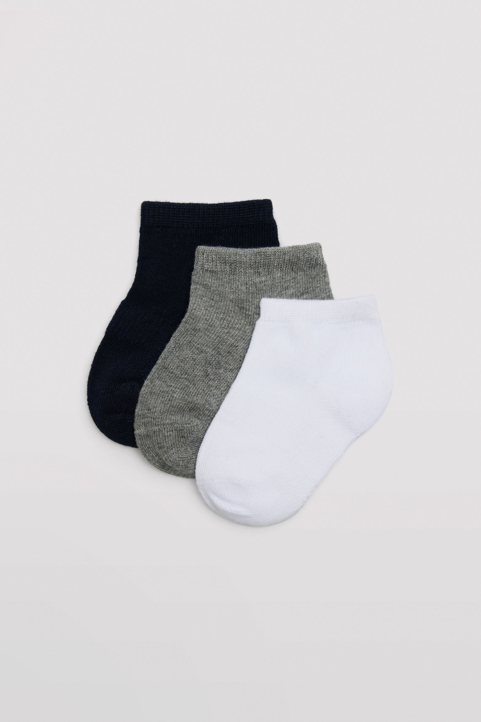 Lot de 3 chaussettes bébé colorées basiques respirantes