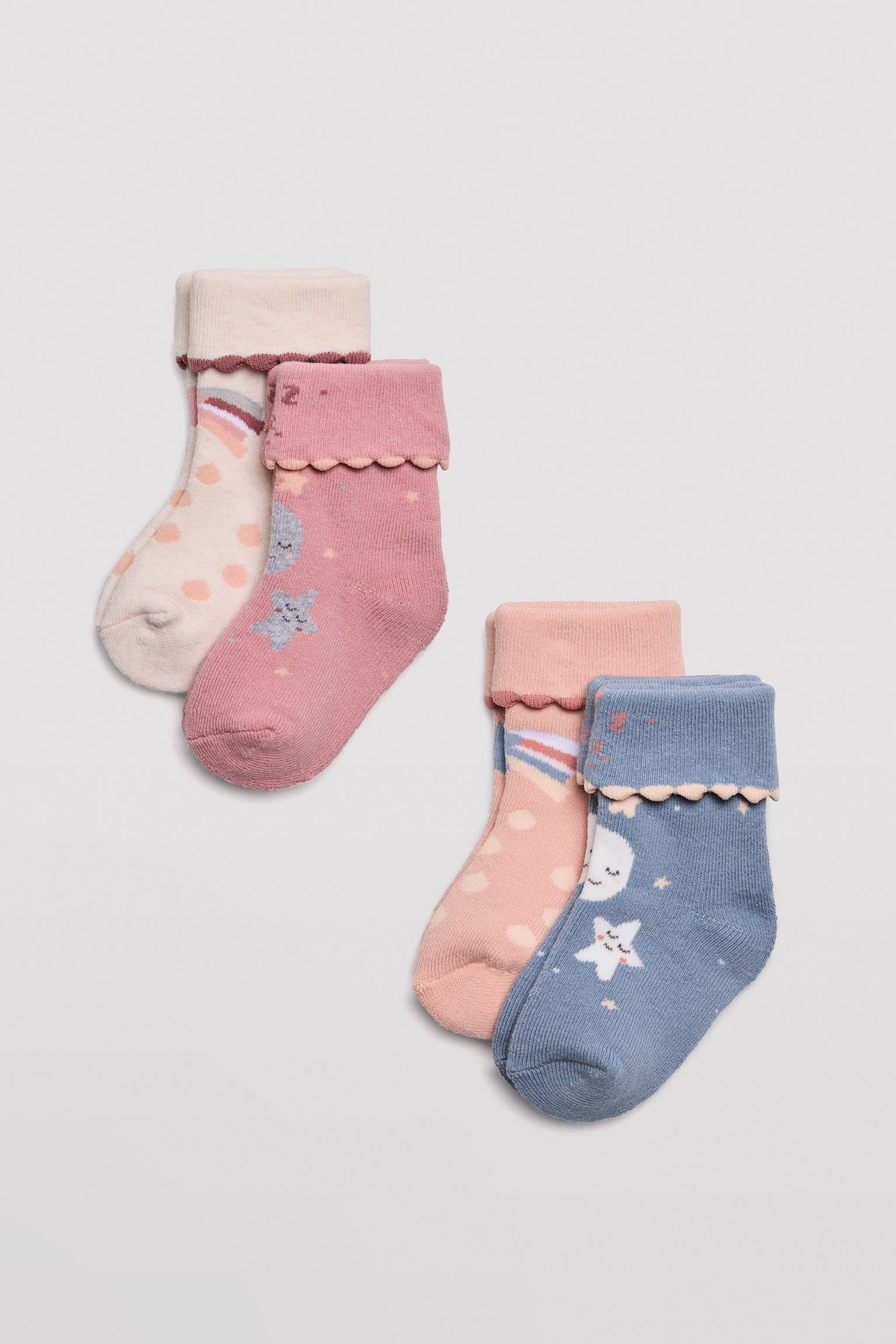 52840KIT-1-pack-calcetines-bordes-bebe-ysabel-mora - Multicolor