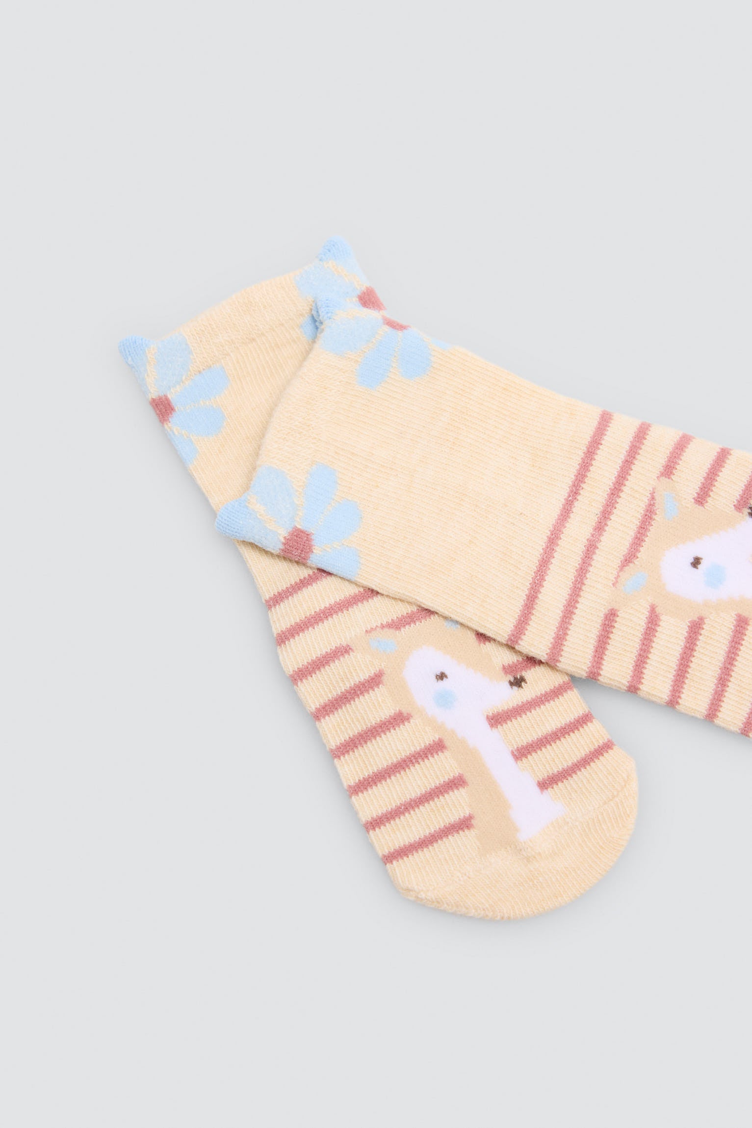 Lot de 4 chaussettes bébé imprimé fleurs et renards