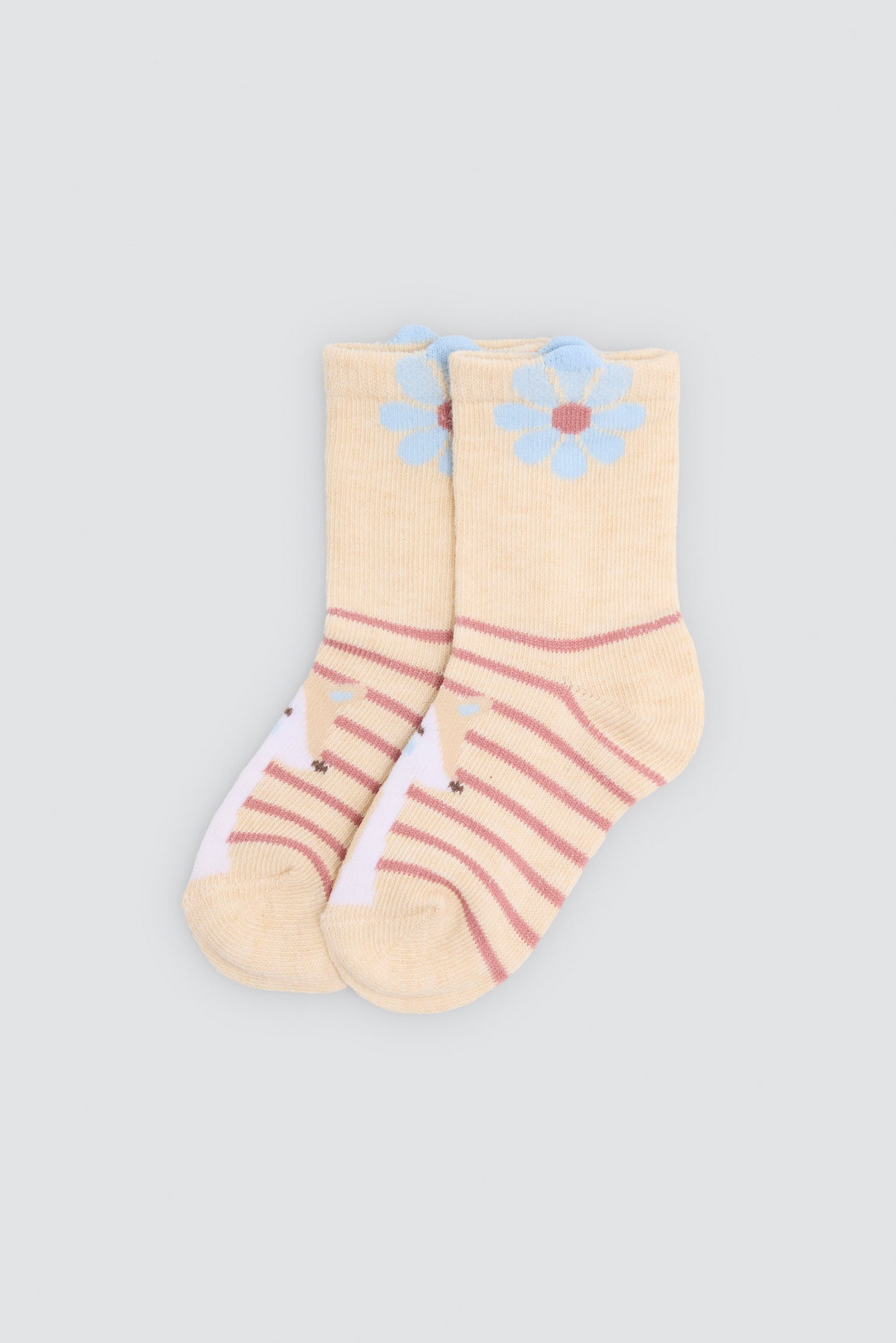Lot de 4 chaussettes bébé imprimé fleurs et renards