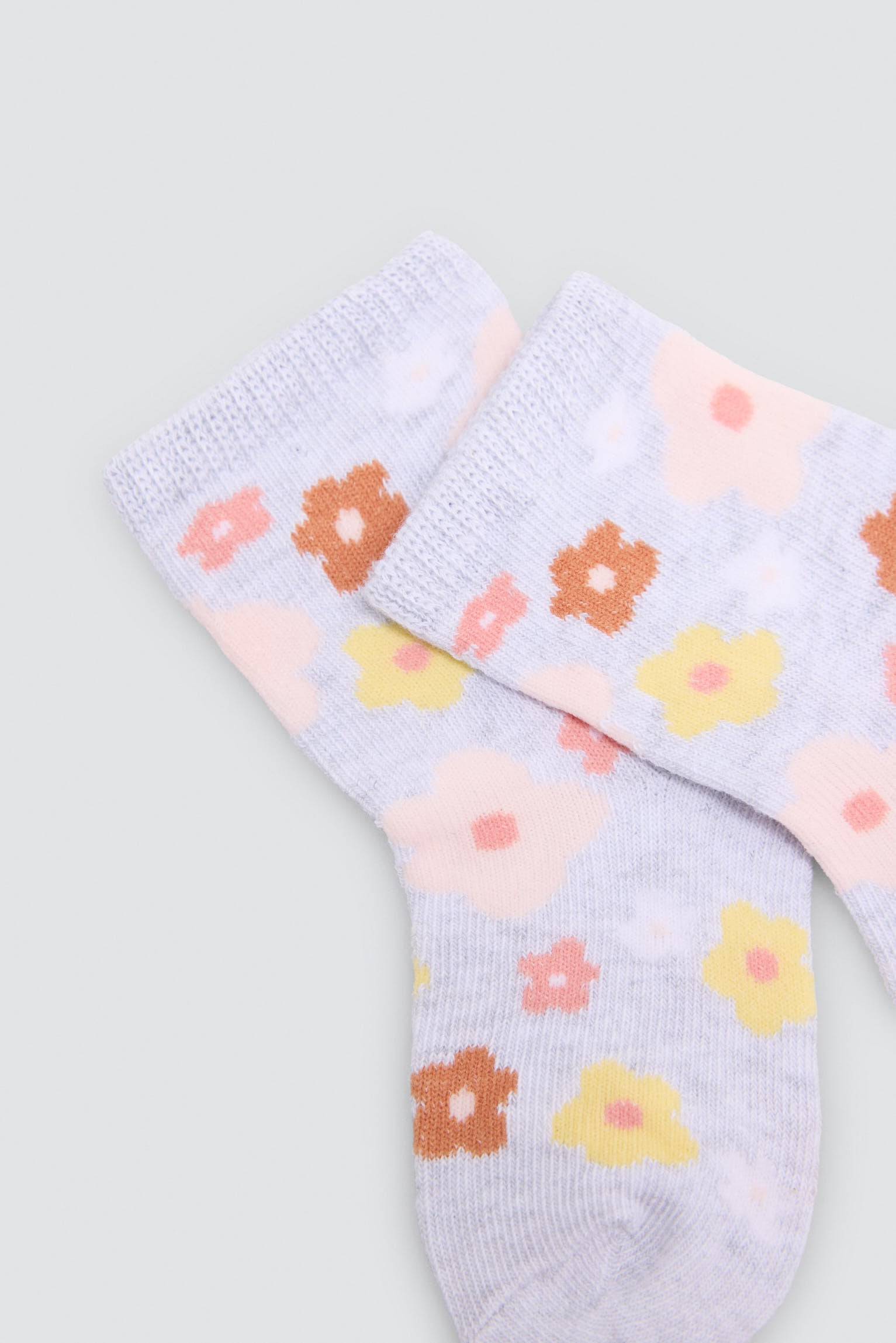 Lot de 4 chaussettes bébé imprimé fleurs et renards
