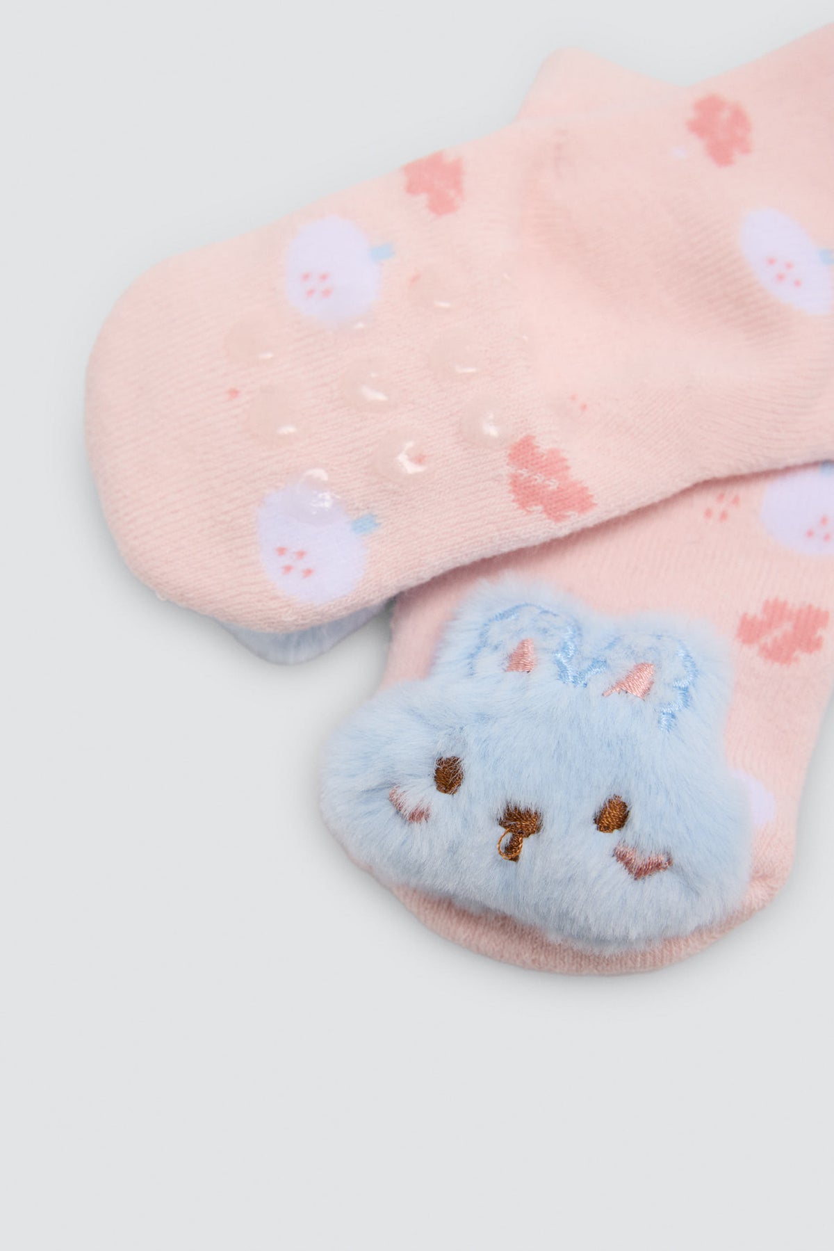 Lot de 2 chaussettes thermiques sensorielles bébé lapins 3D