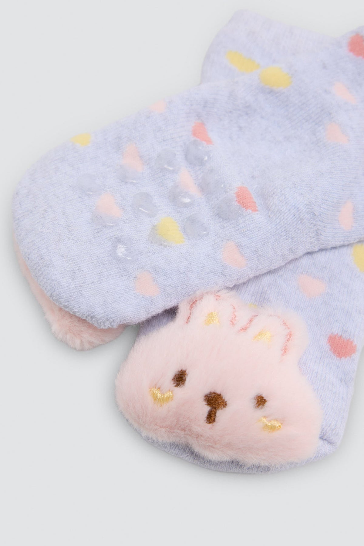 Lot de 2 chaussettes thermiques sensorielles bébé lapins 3D