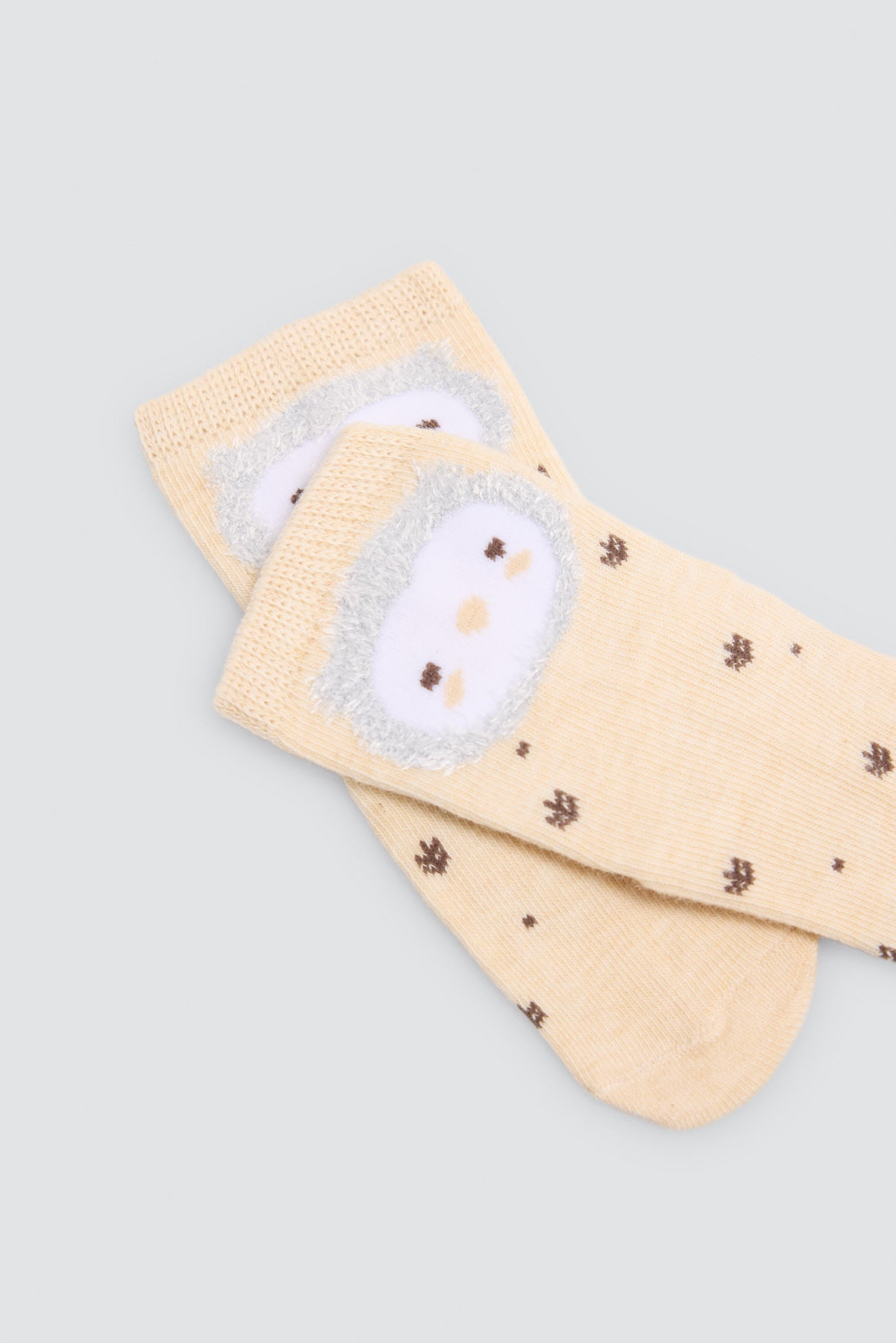 Lot de 4 chaussettes bébé imprimé hiboux et arbres